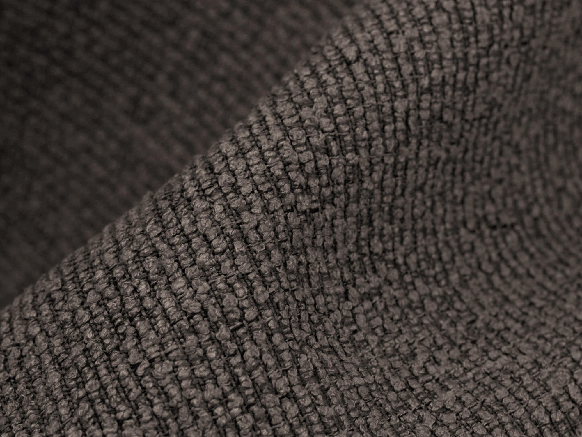 MAIA Chair in Chocolate Boucle with Black Oak Base