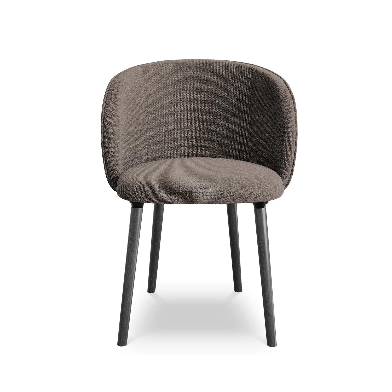 MAIA Chair in Chocolate Boucle with Black Oak Base
