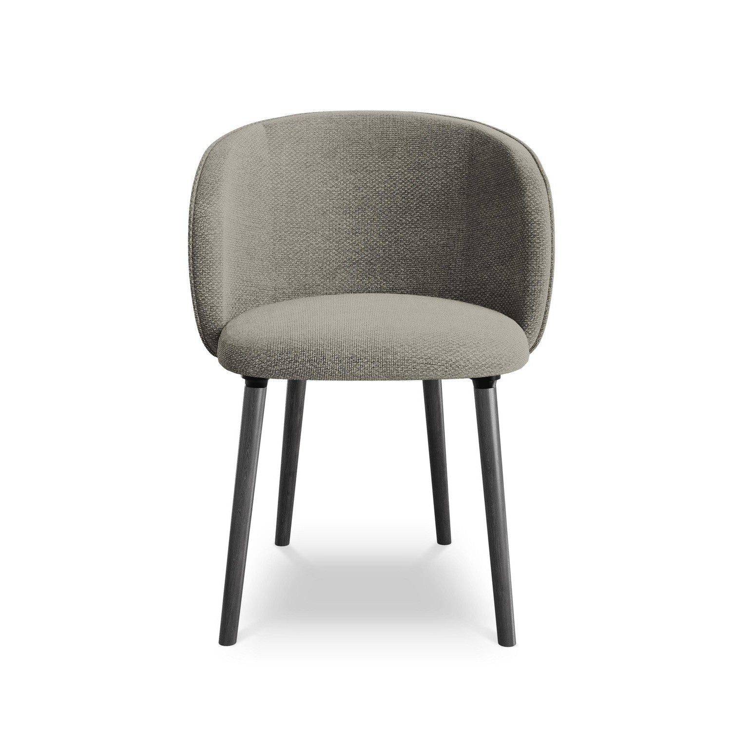MAIA Chair in Gray Boucle with Black Oak Base