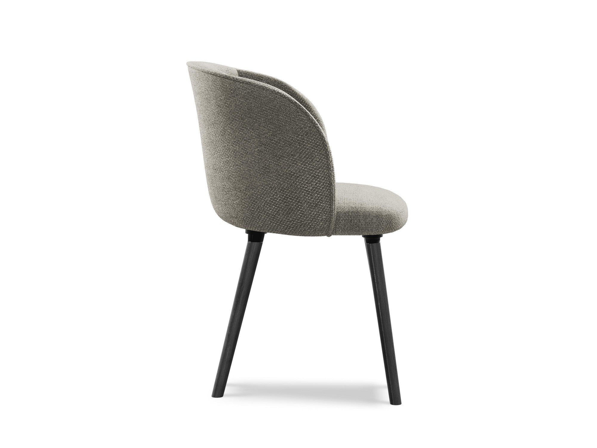 MAIA Chair in Gray Boucle with Black Oak Base
