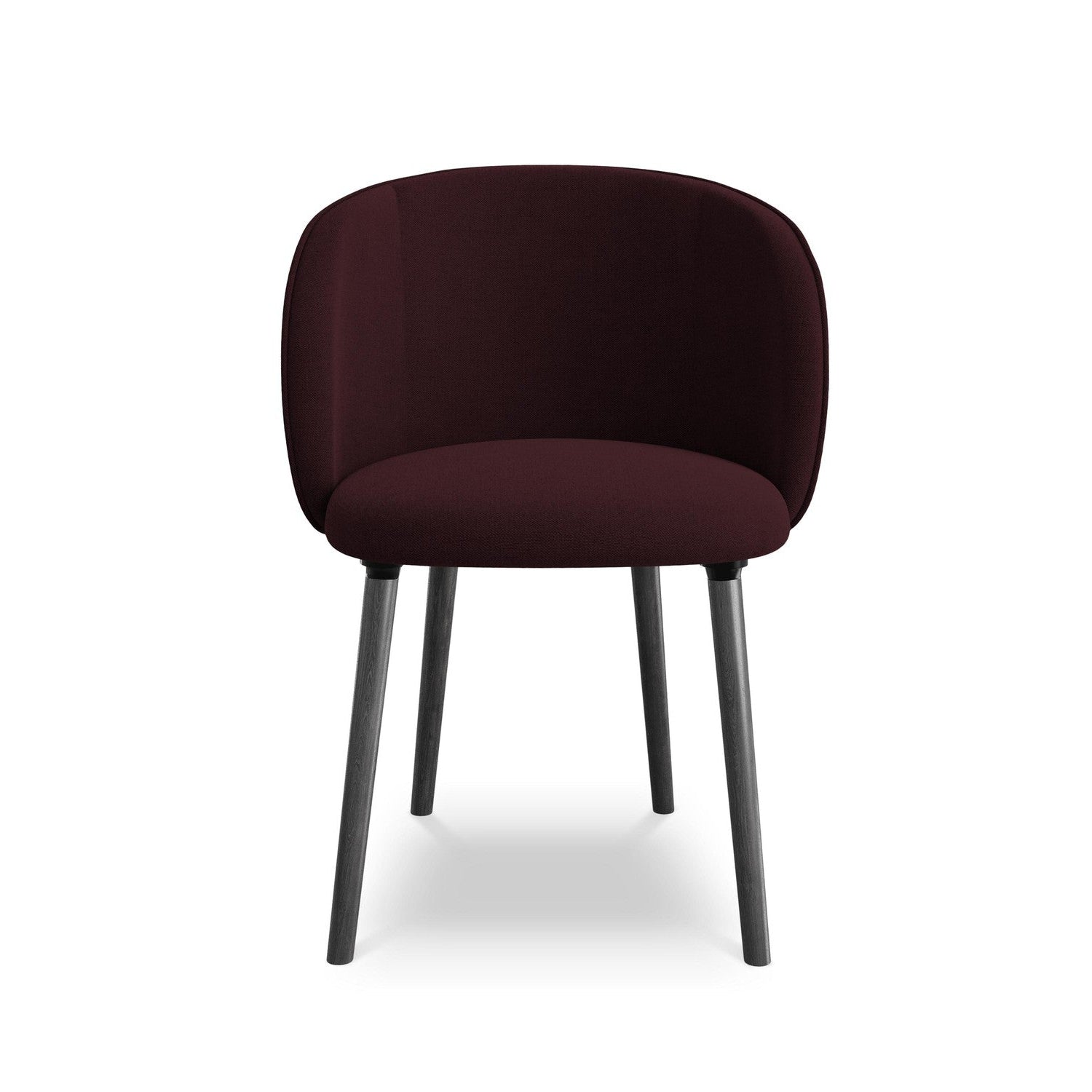 MAIA Chair in Burgundy with Black Oak Base