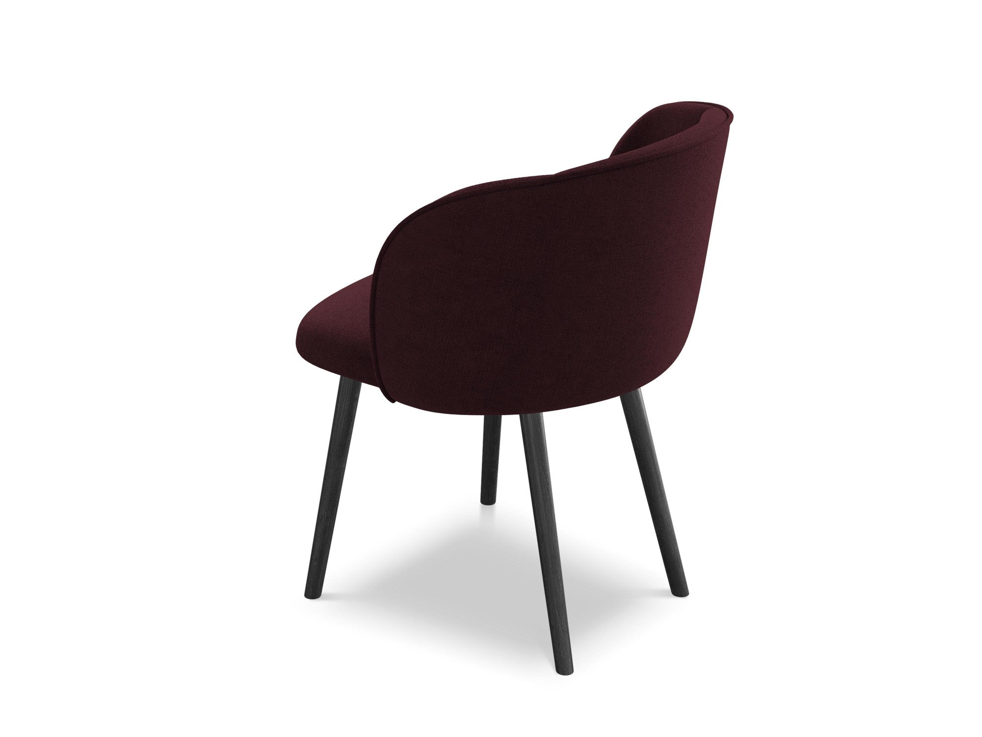 MAIA Chair in Burgundy with Black Oak Base