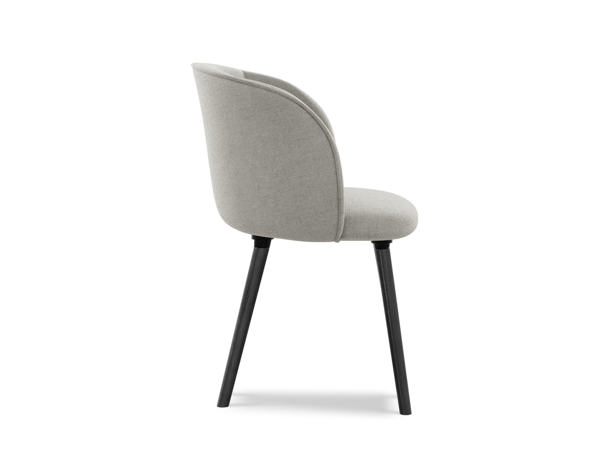 MAIA Chair in Light Gray with Black Oak Base
