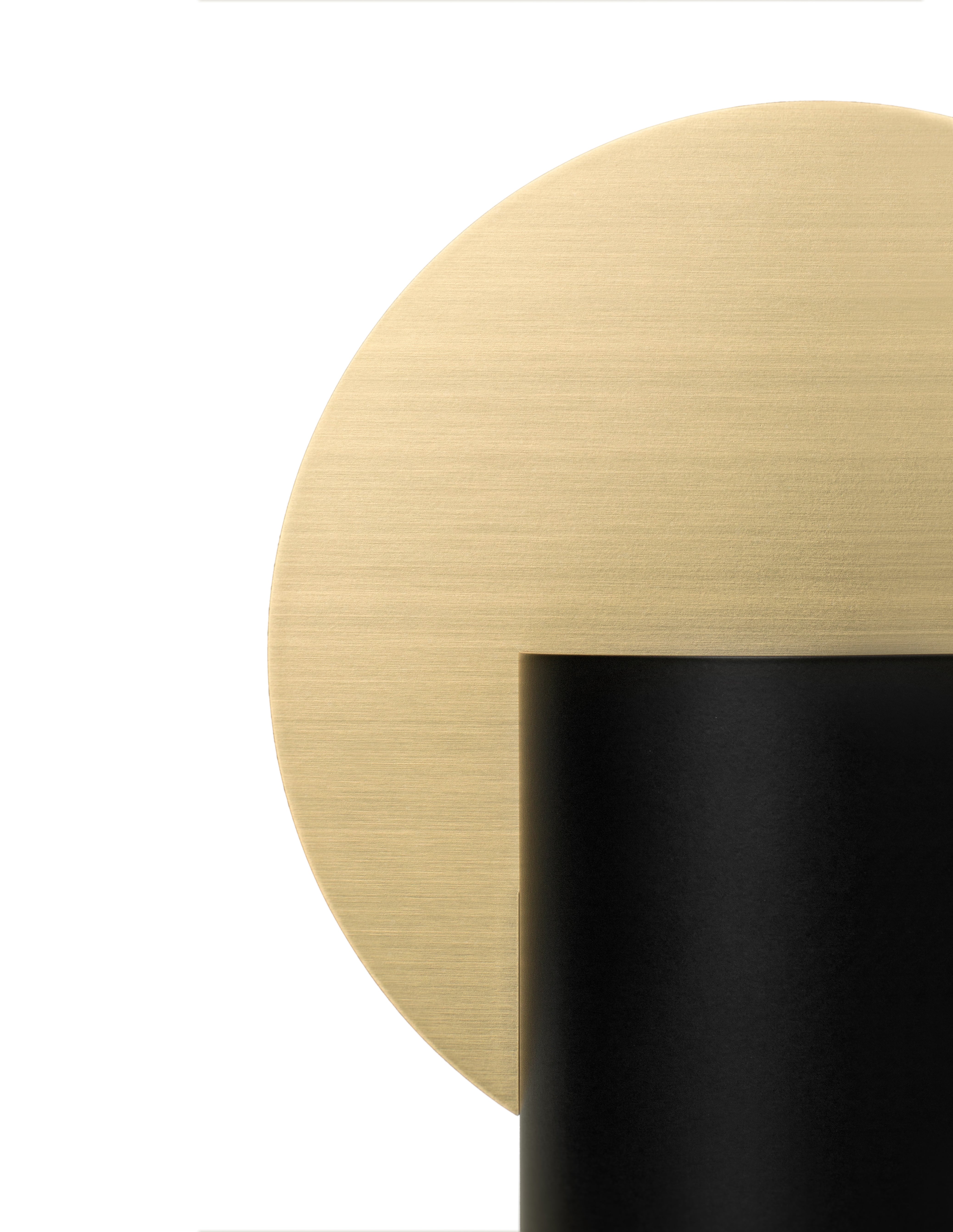 Vase MALEVICH schwarz mit Messing