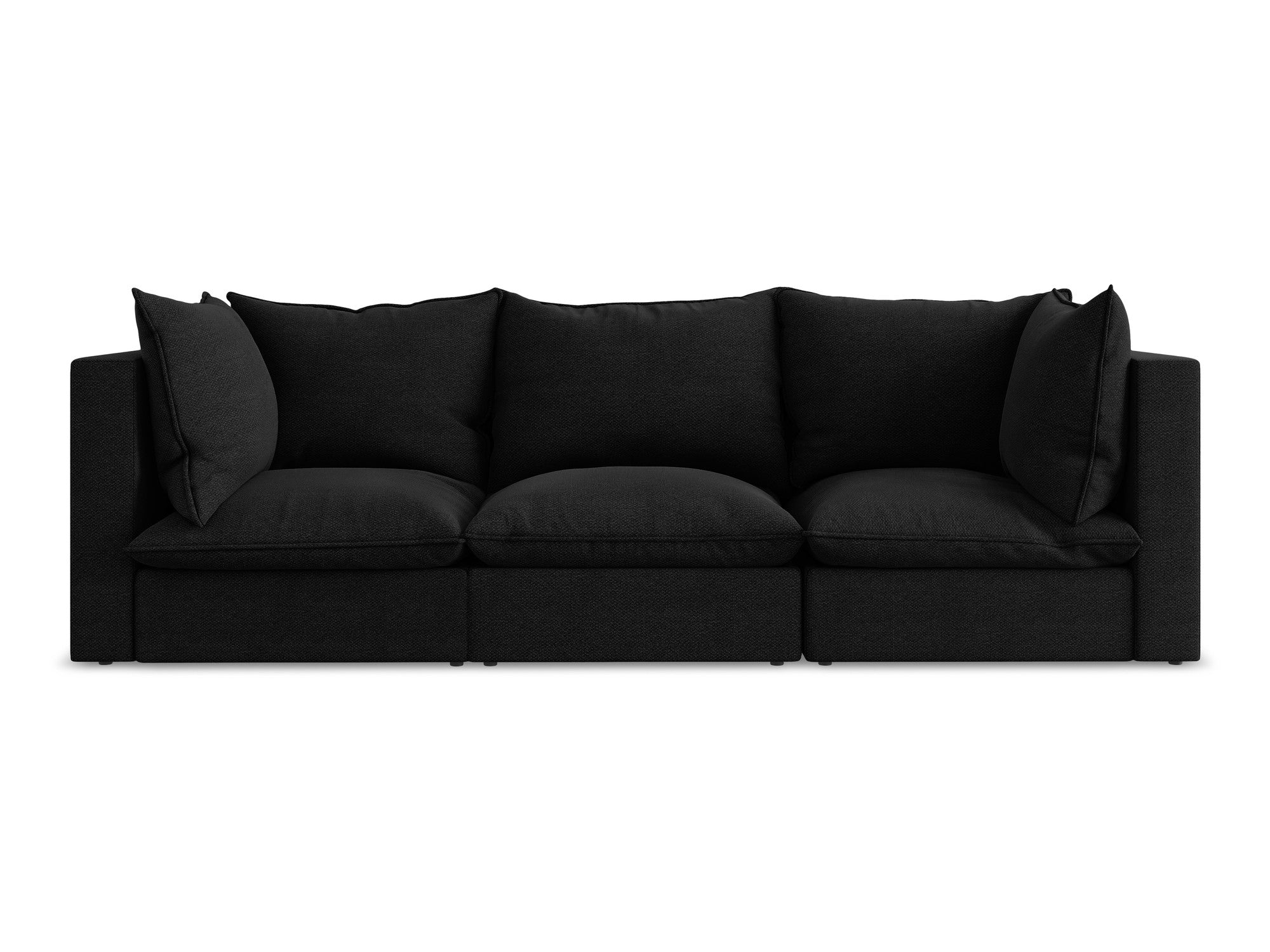 Sofa 3-sitzig MANAO schwarzer Boucle