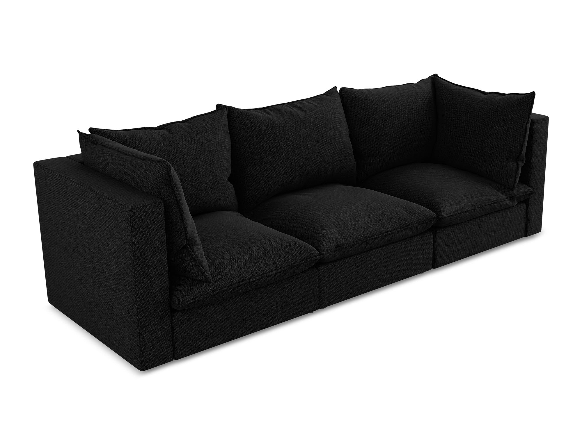 Sofa 3-sitzig MANAO schwarzer Boucle