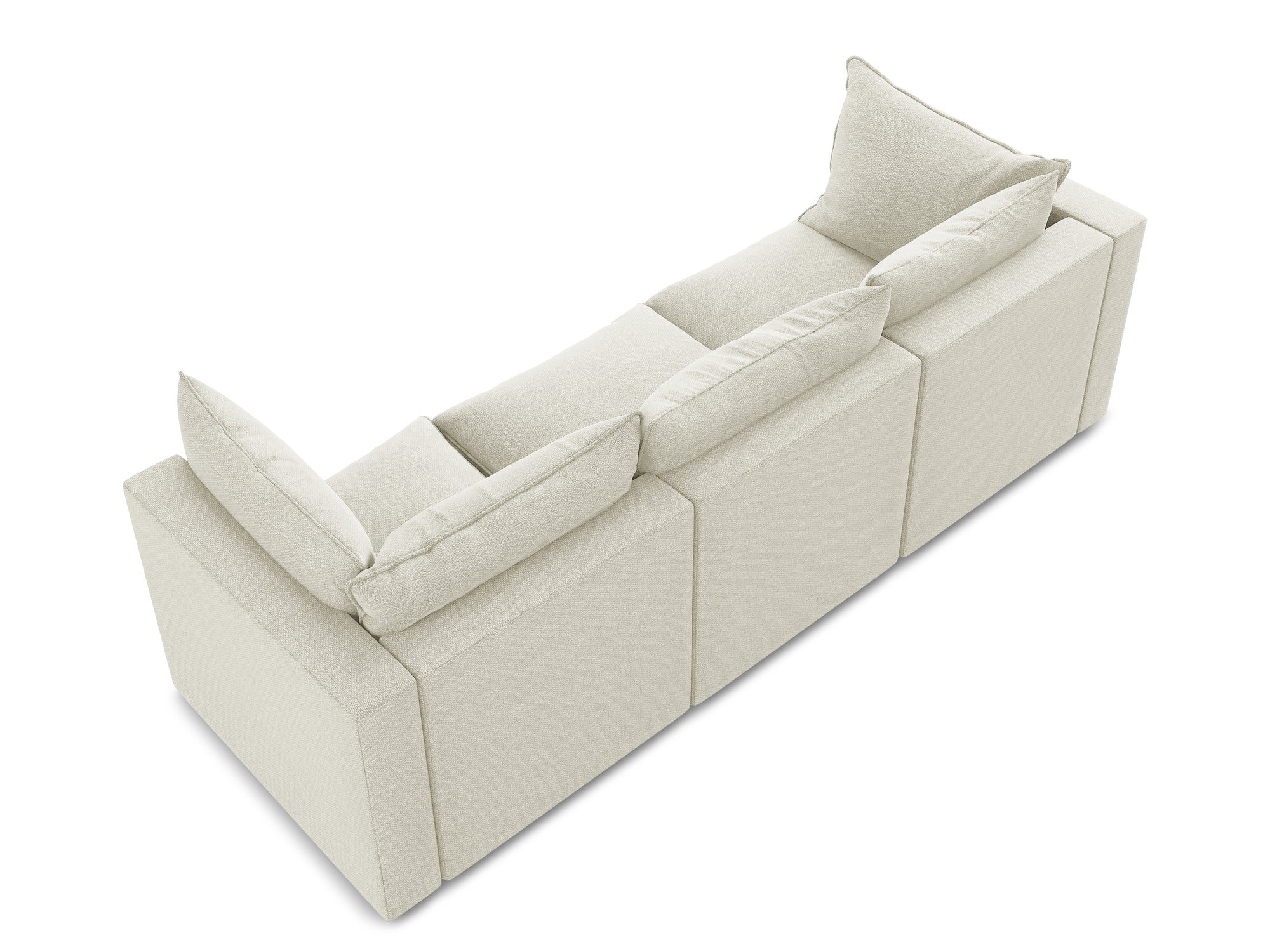 Sofa 3-sitzig MANAO sandfarbener Boucle