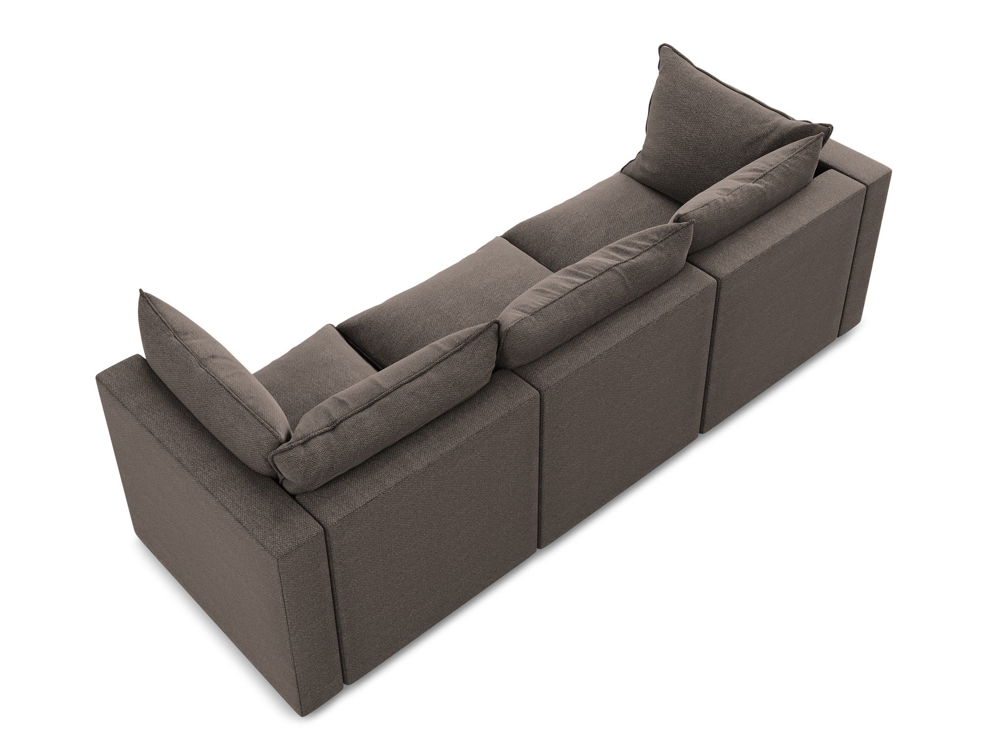 Sofa 3-sitzig MANAO schokoladenfarbener Boucle