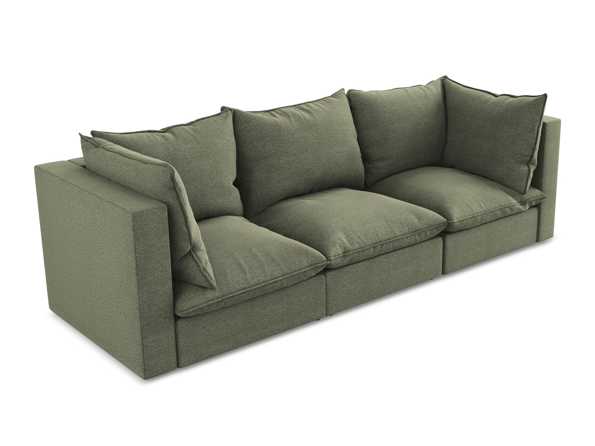Sofa 3-sitzig MANAO olivgrün Boucle