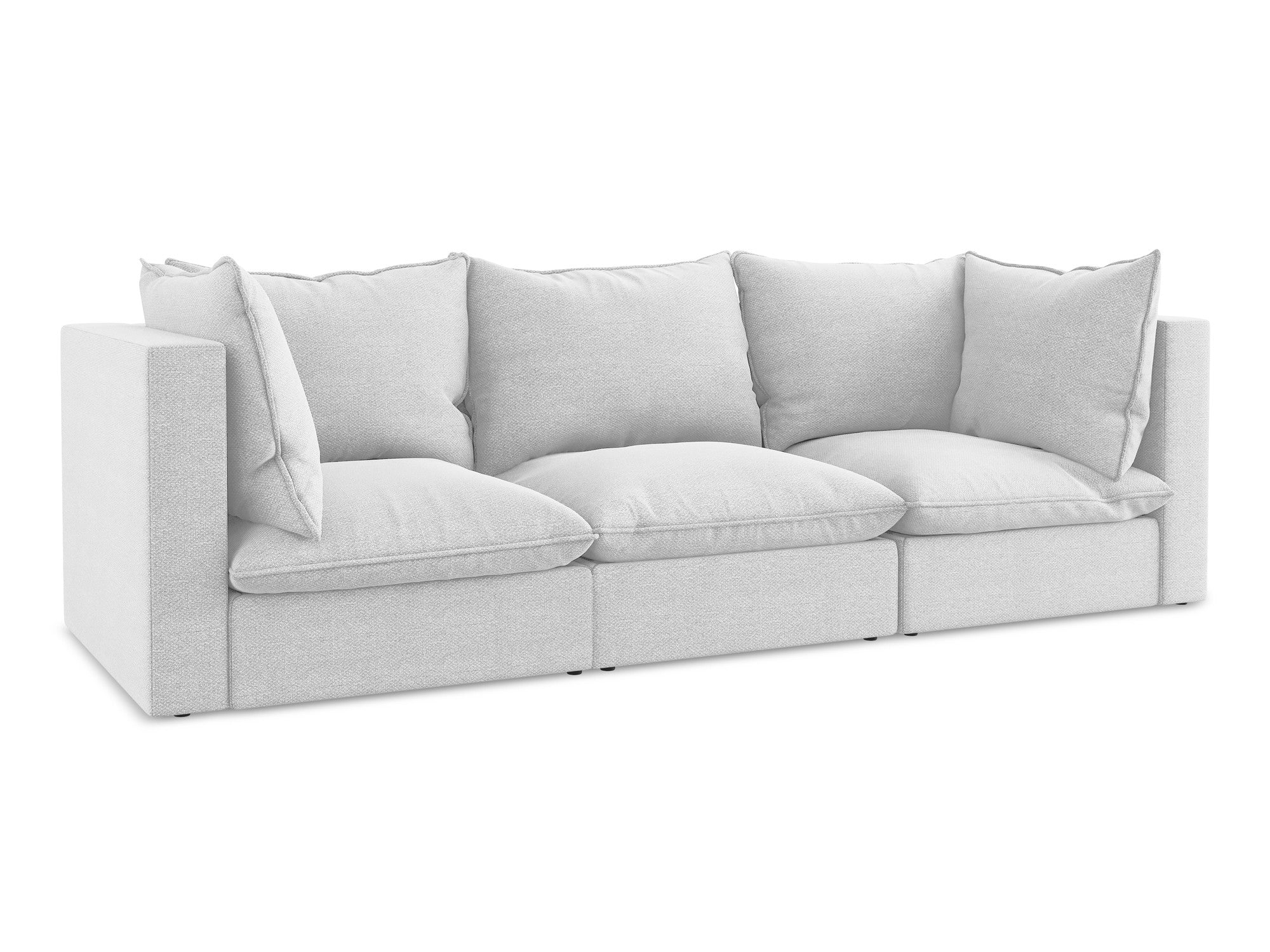 Sofa 3-Sitzer MANAO silberner Boucle