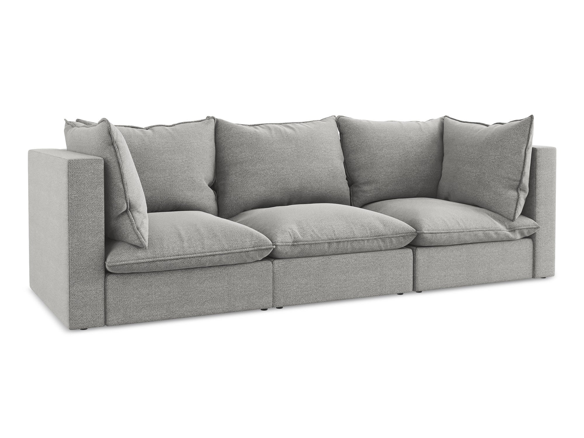 Sofa 3-Sitzer MANAO hellgrau Boucle