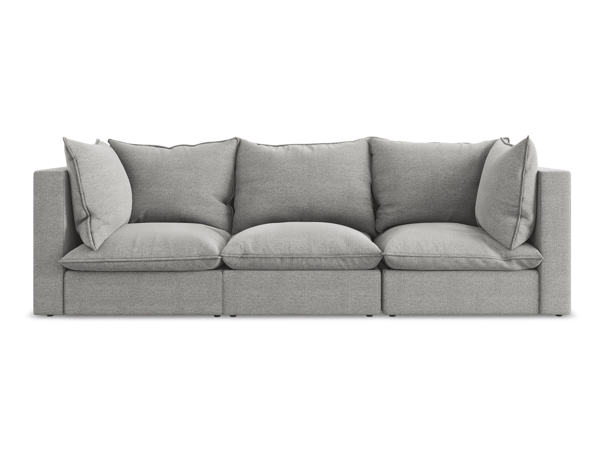 Sofa 3-Sitzer MANAO hellgrau Boucle