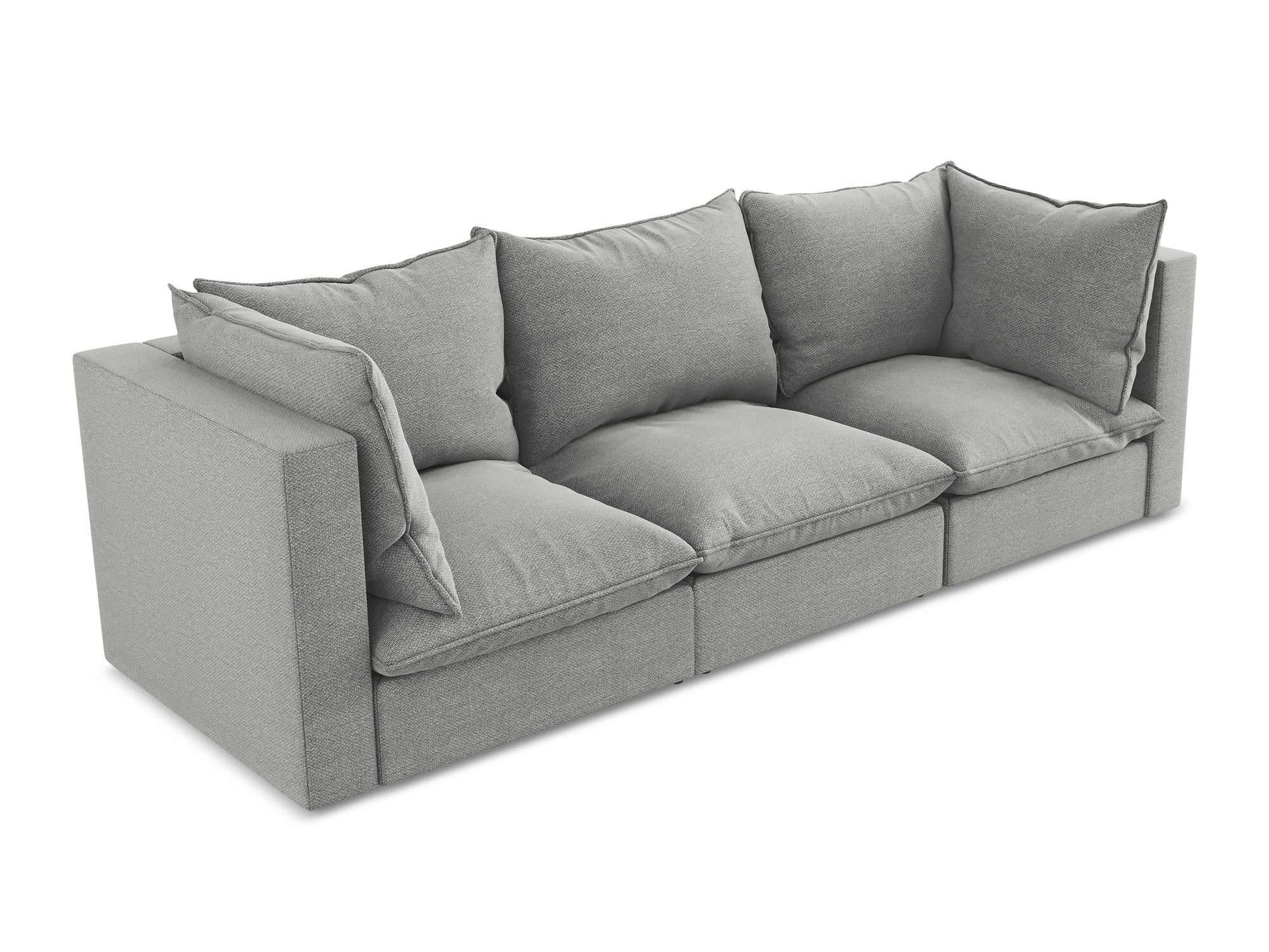 Sofa 3-Sitzer MANAO hellgrau Boucle