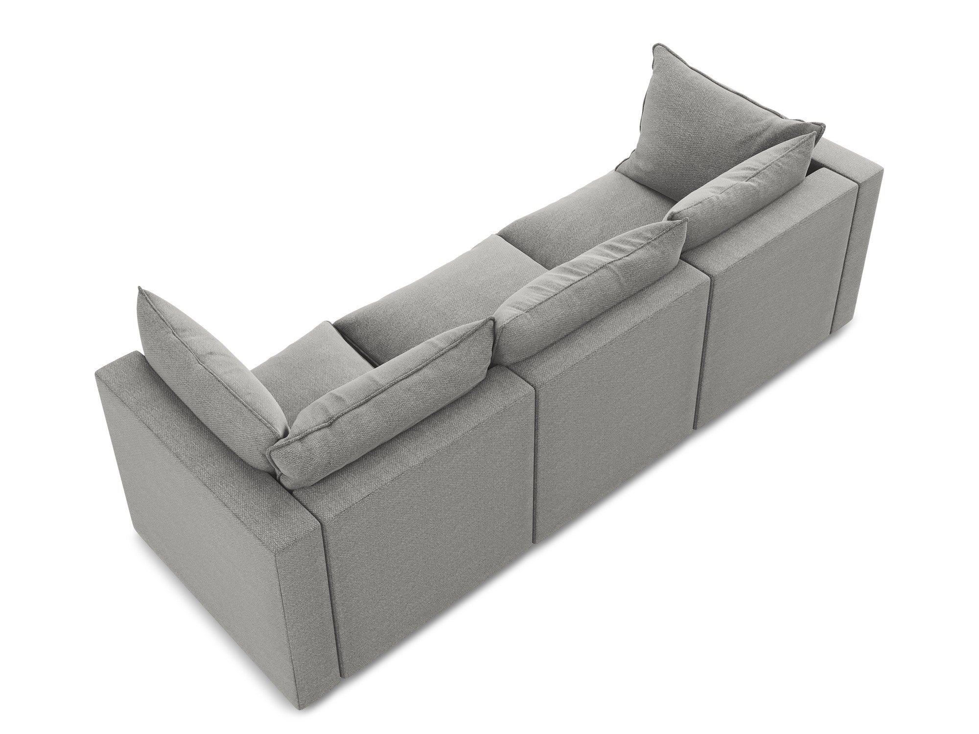 Sofa 3-Sitzer MANAO hellgrau Boucle