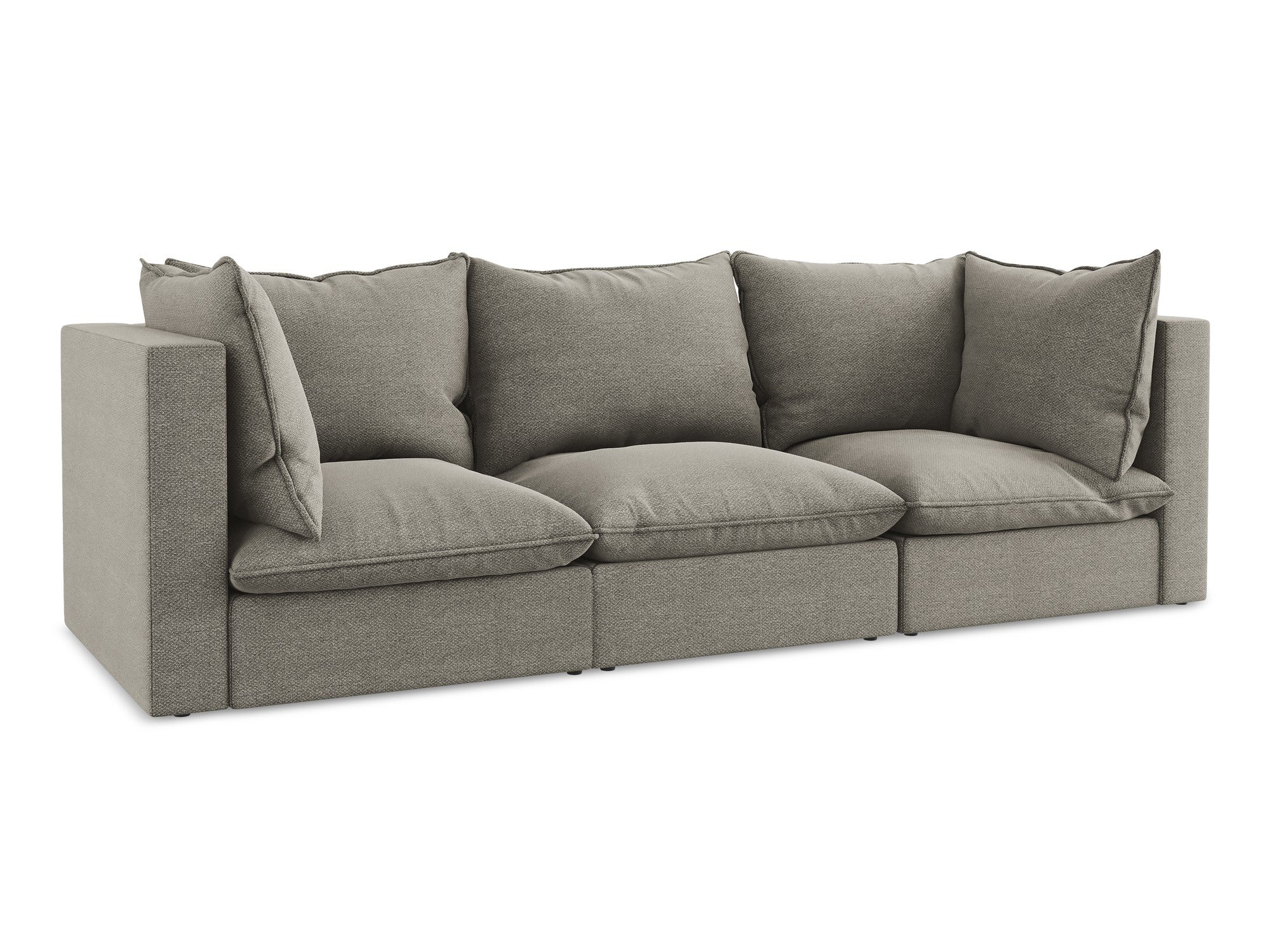 Sofa 3-Sitzer MANAO grauer Boucle