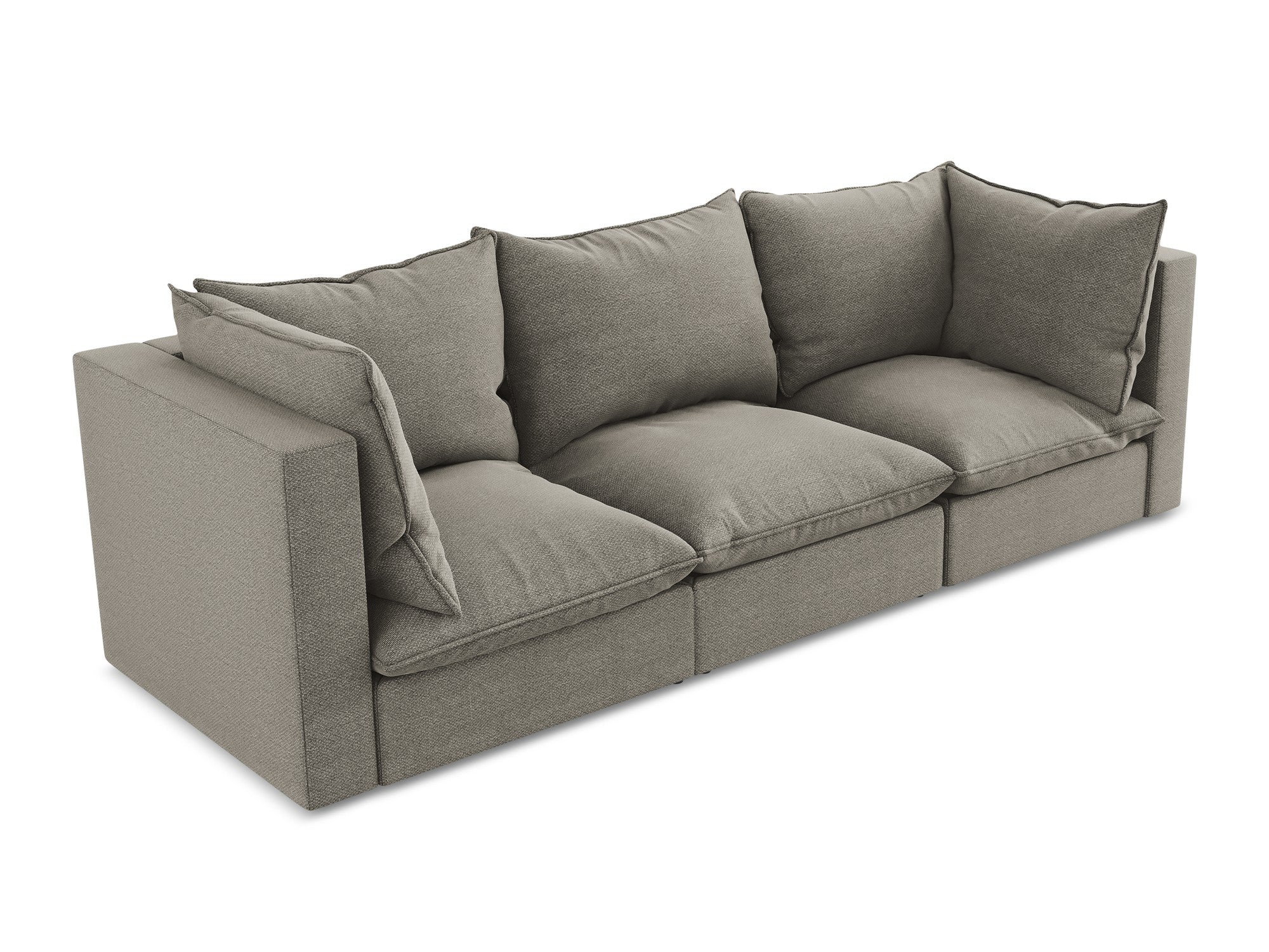 Sofa 3-Sitzer MANAO grauer Boucle