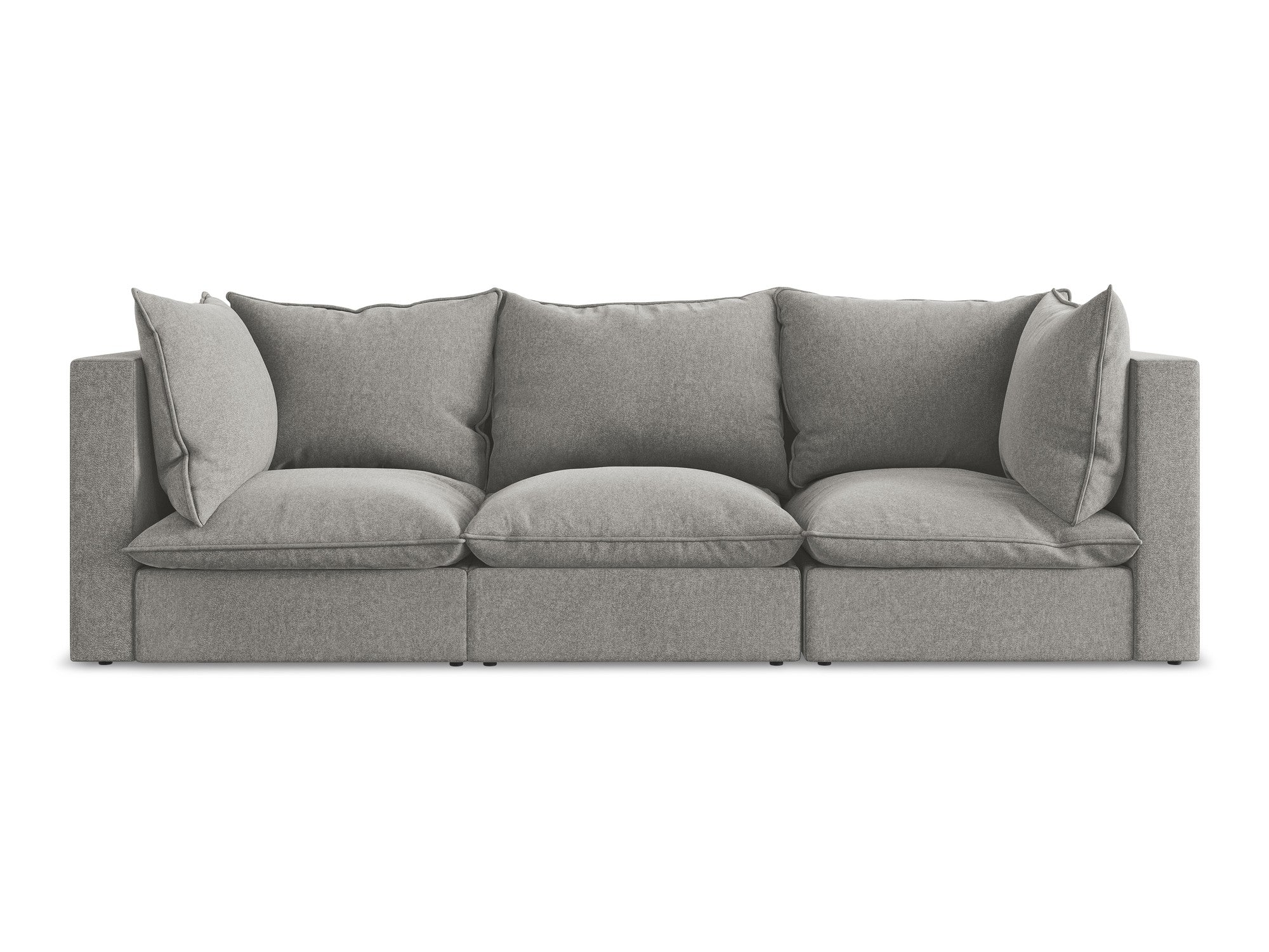 Sofa aus Samt für 3 Personen MANAO grau