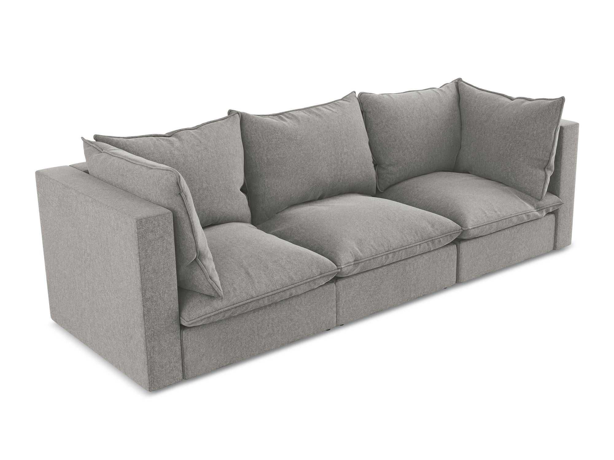 Sofa aus Samt für 3 Personen MANAO grau