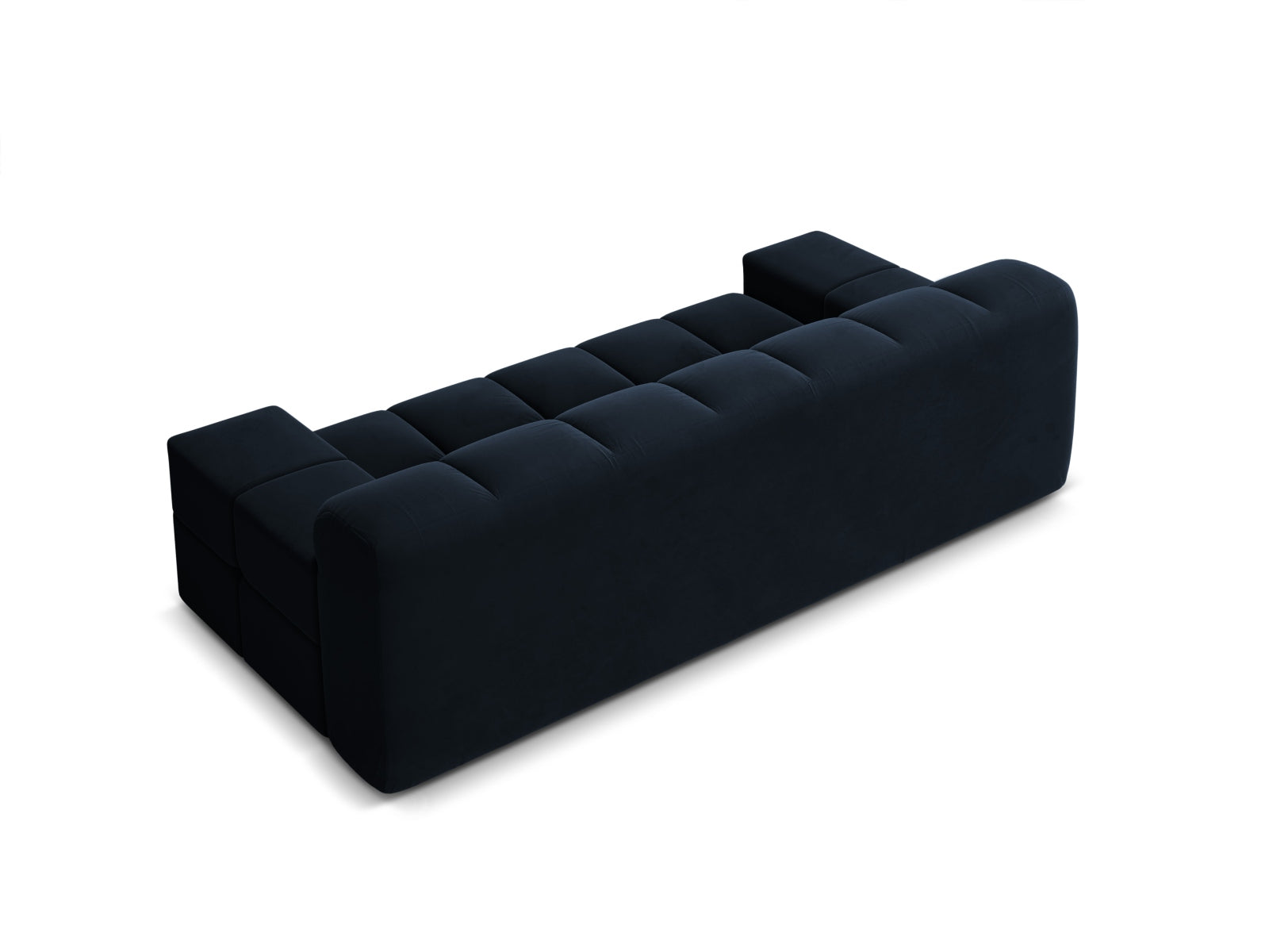 Velvet 2-Seater Sofa AGAVE Navy Blue