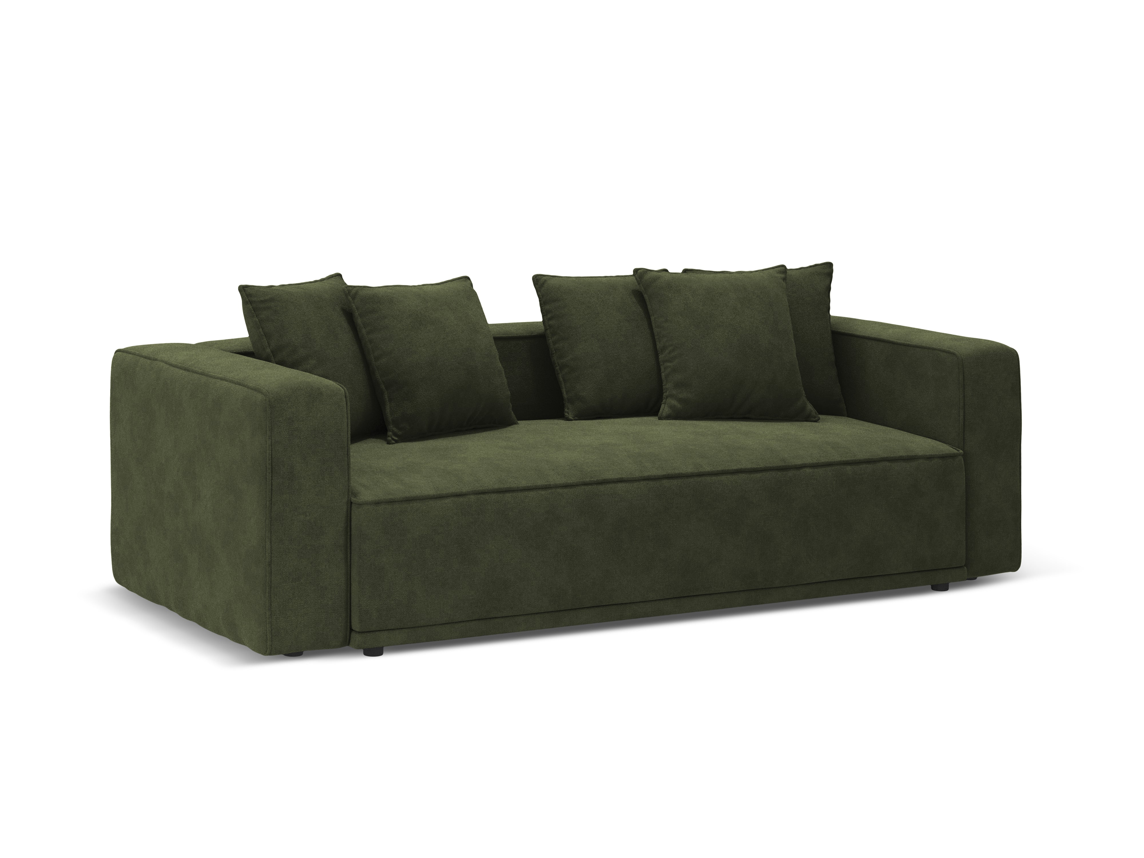 Sofa aksamitna z funkcją spania RIBES zielony