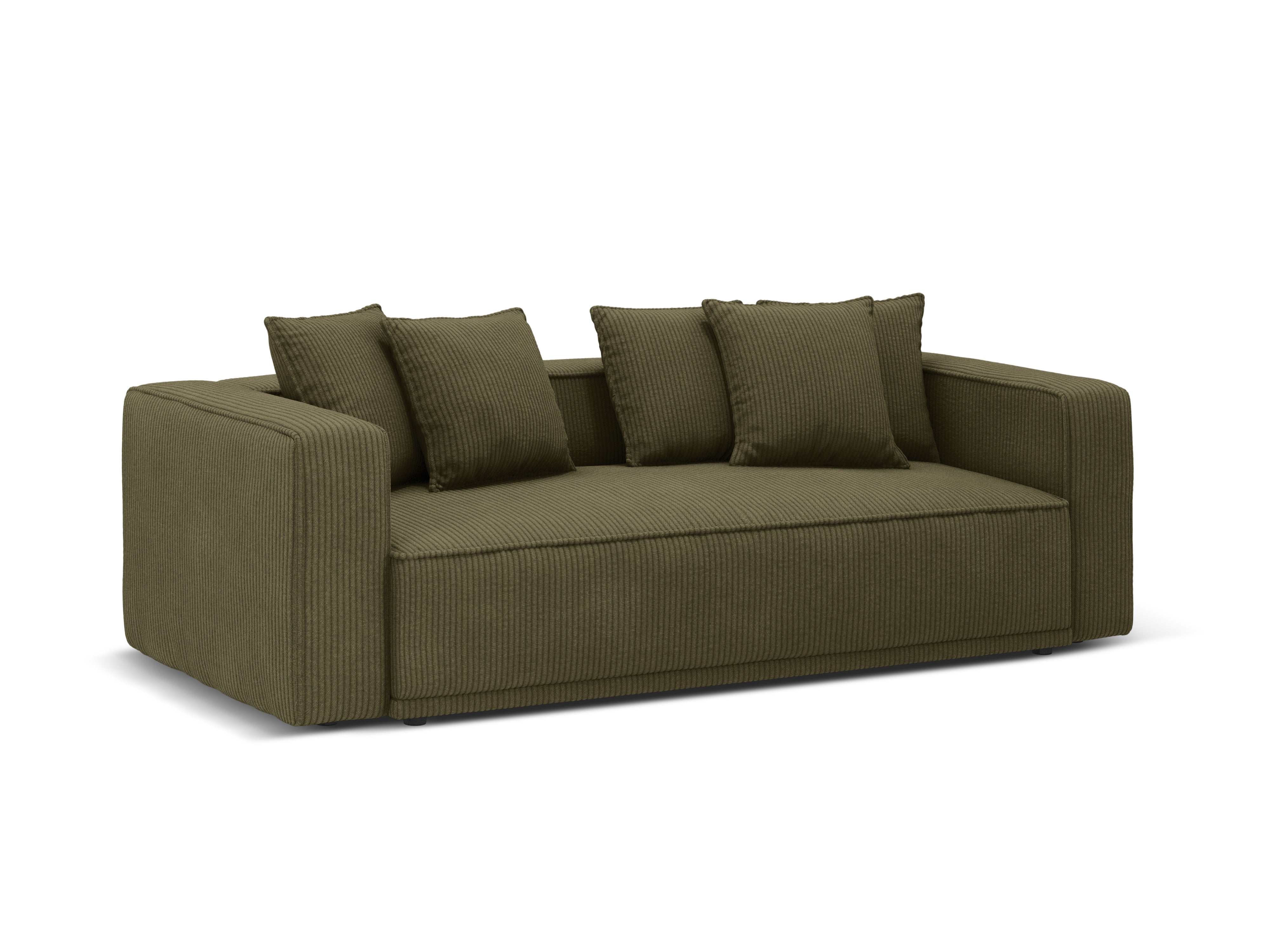 Sofa z funkcją spania RIBES zielony sztruks