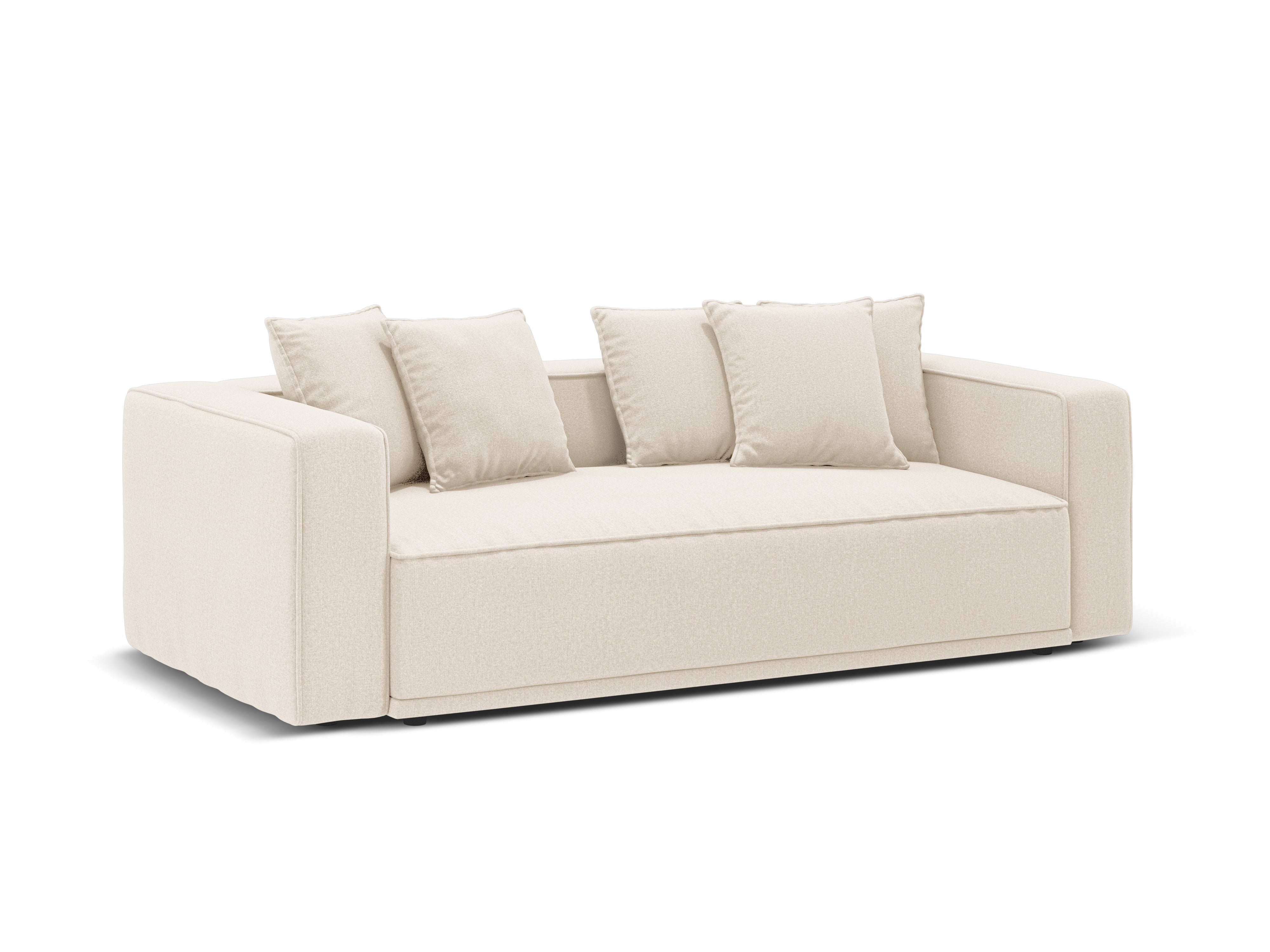 Sofa z funkcją spania RIBES jasnobeżowy szenil