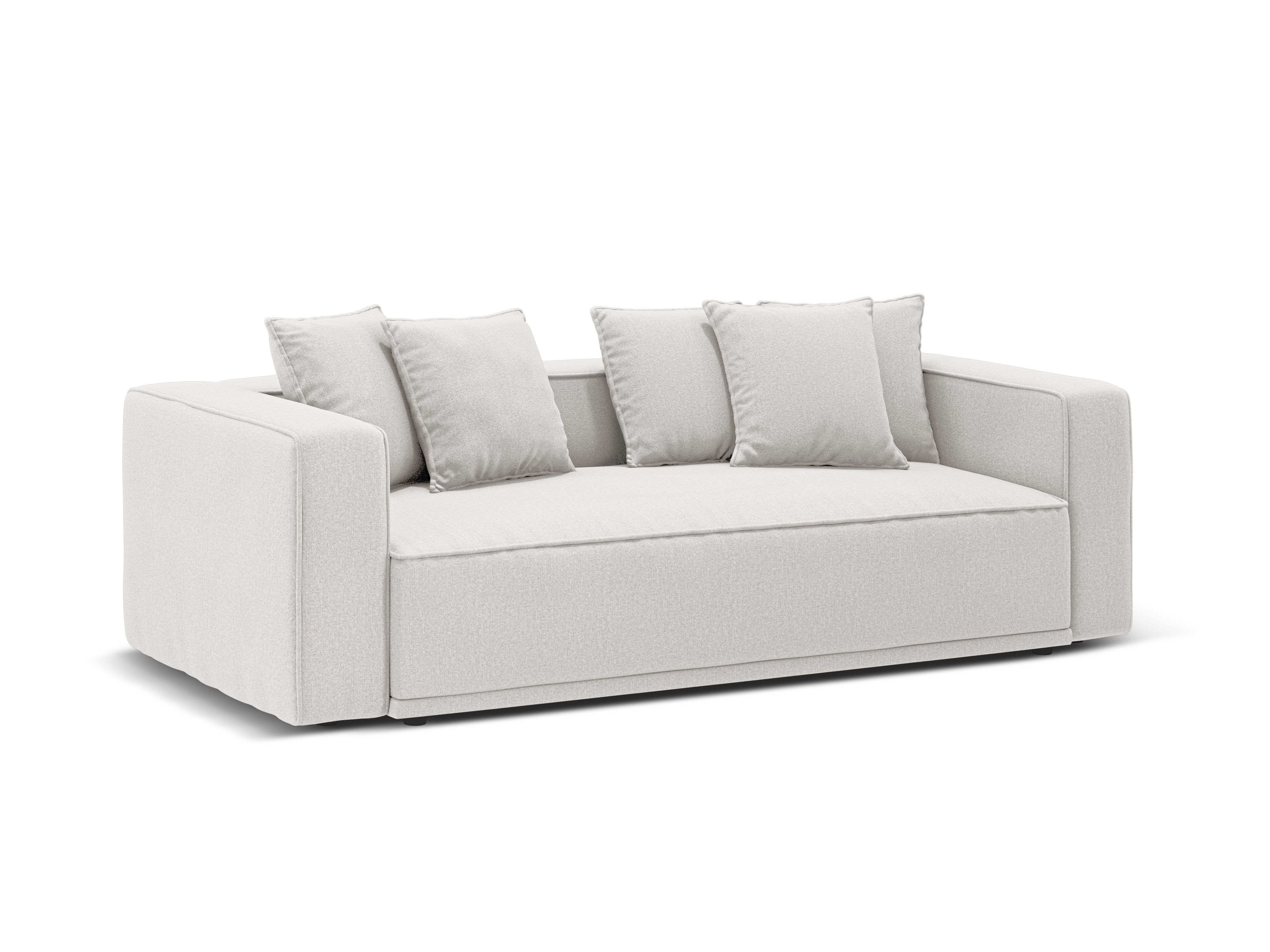 Sofa z funkcją spania RIBES srebrny szenil
