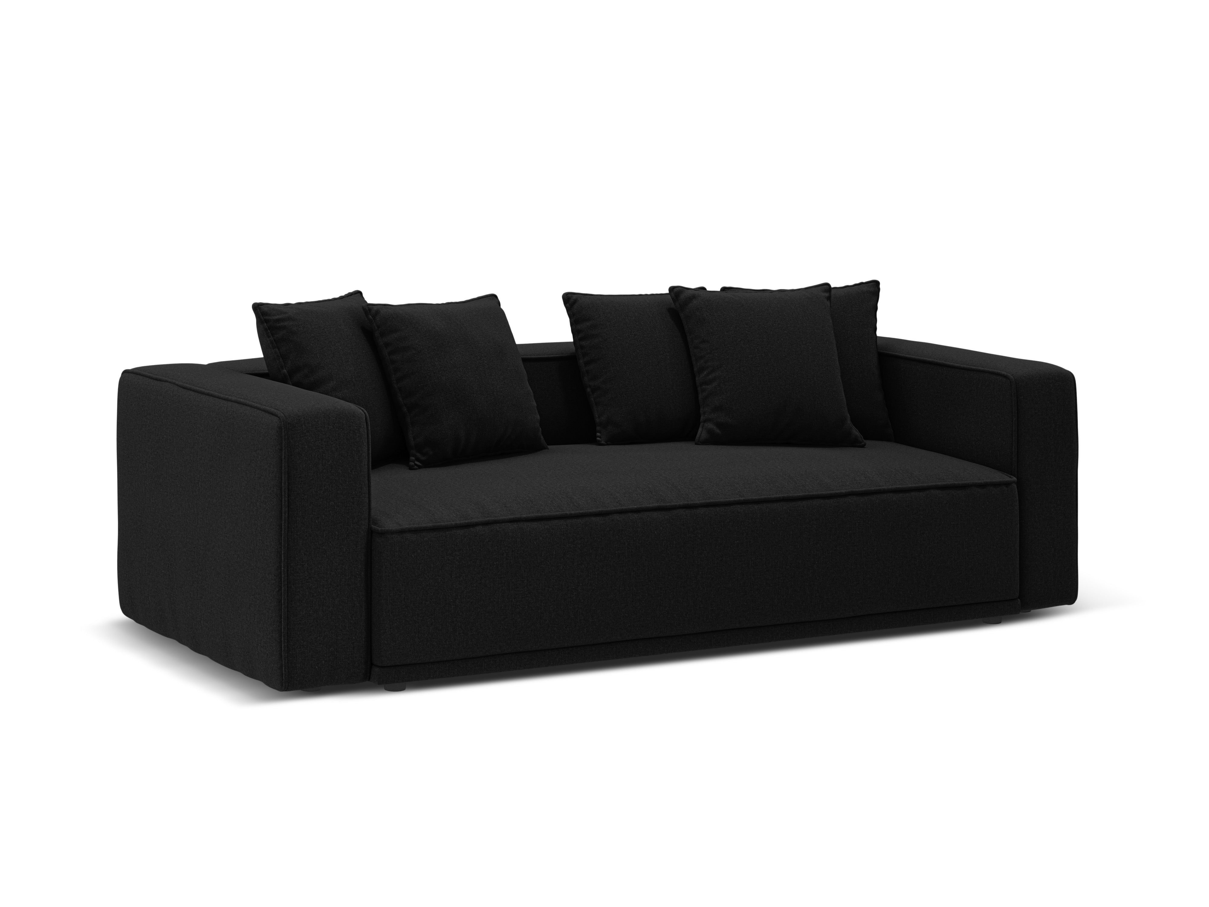 Sofa z funkcją spania RIBES czarny szenil