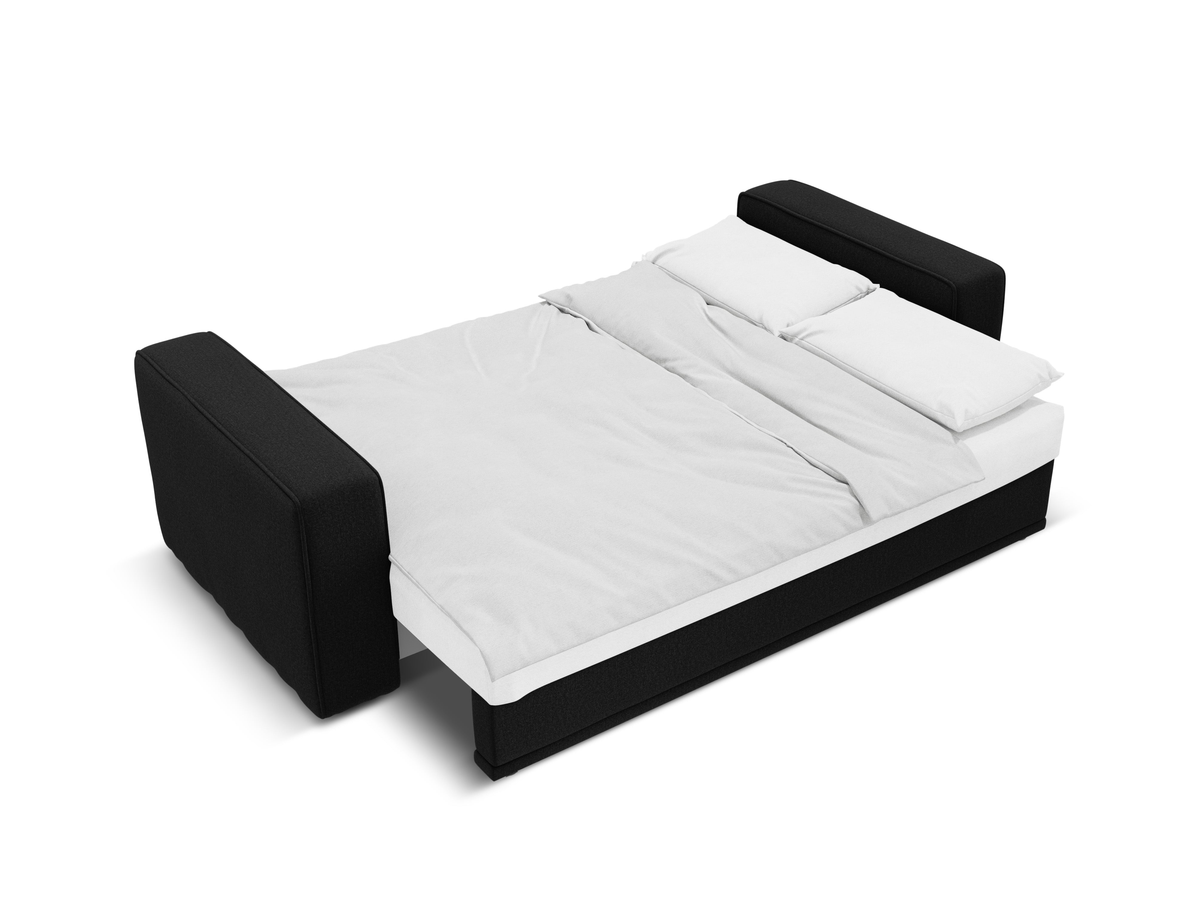 Sofa z funkcją spania RIBES czarny szenil