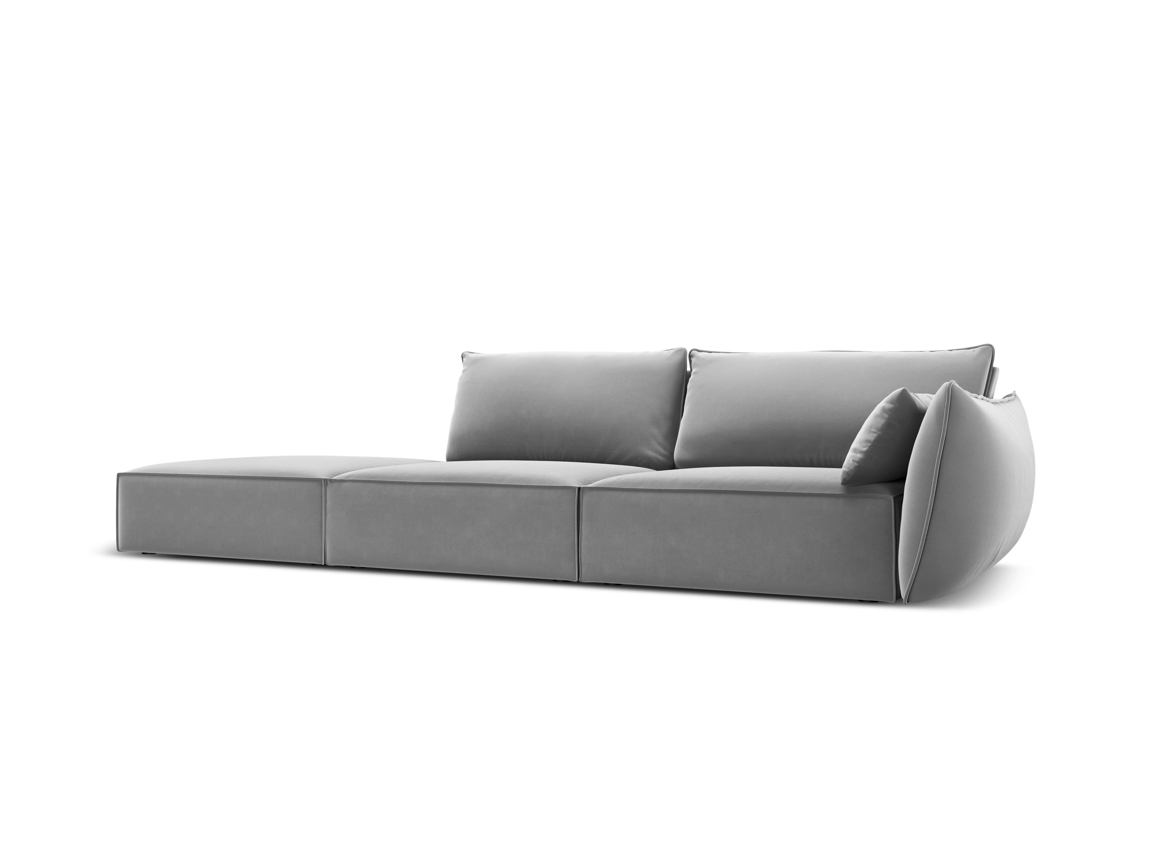 Links -seitens Samtsofa offen Vanda Grey