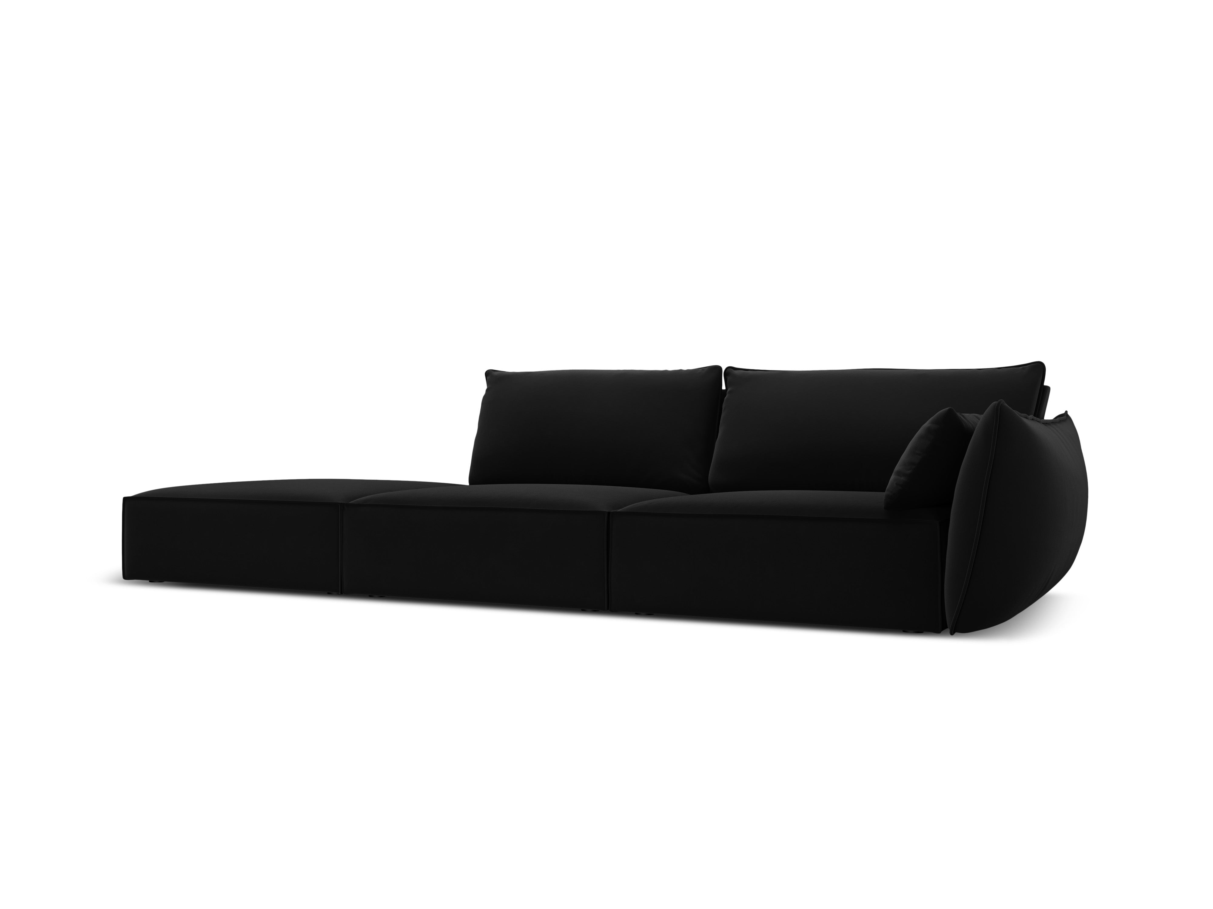 Links -Seiten -Samtsofa Open Vanda Czarny
