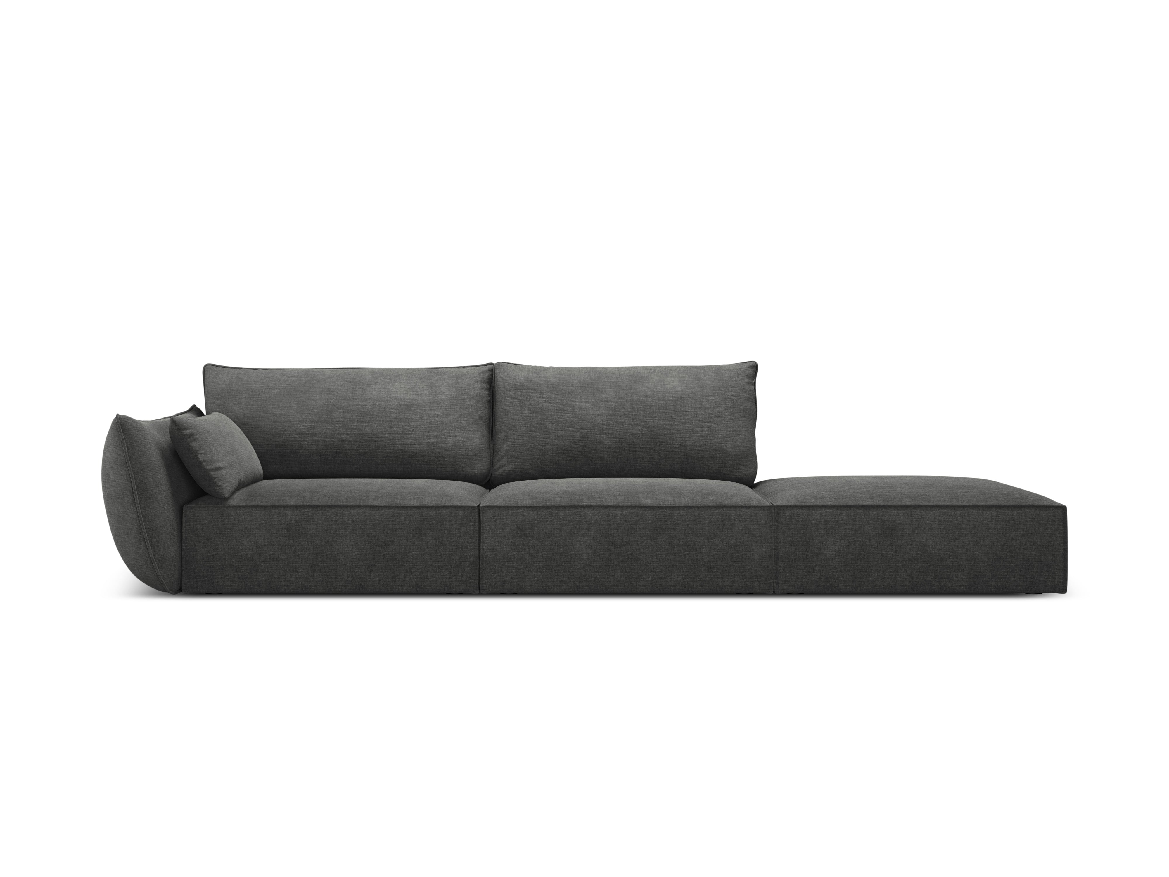 Sofa im Sofastoff des rechten Handes offen Vanda dunkelgrau