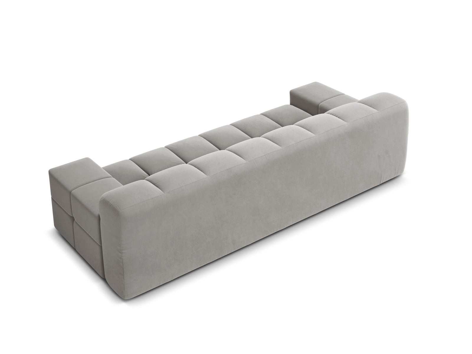 Sofa aus Samt 3-sitzig AGAVE grau