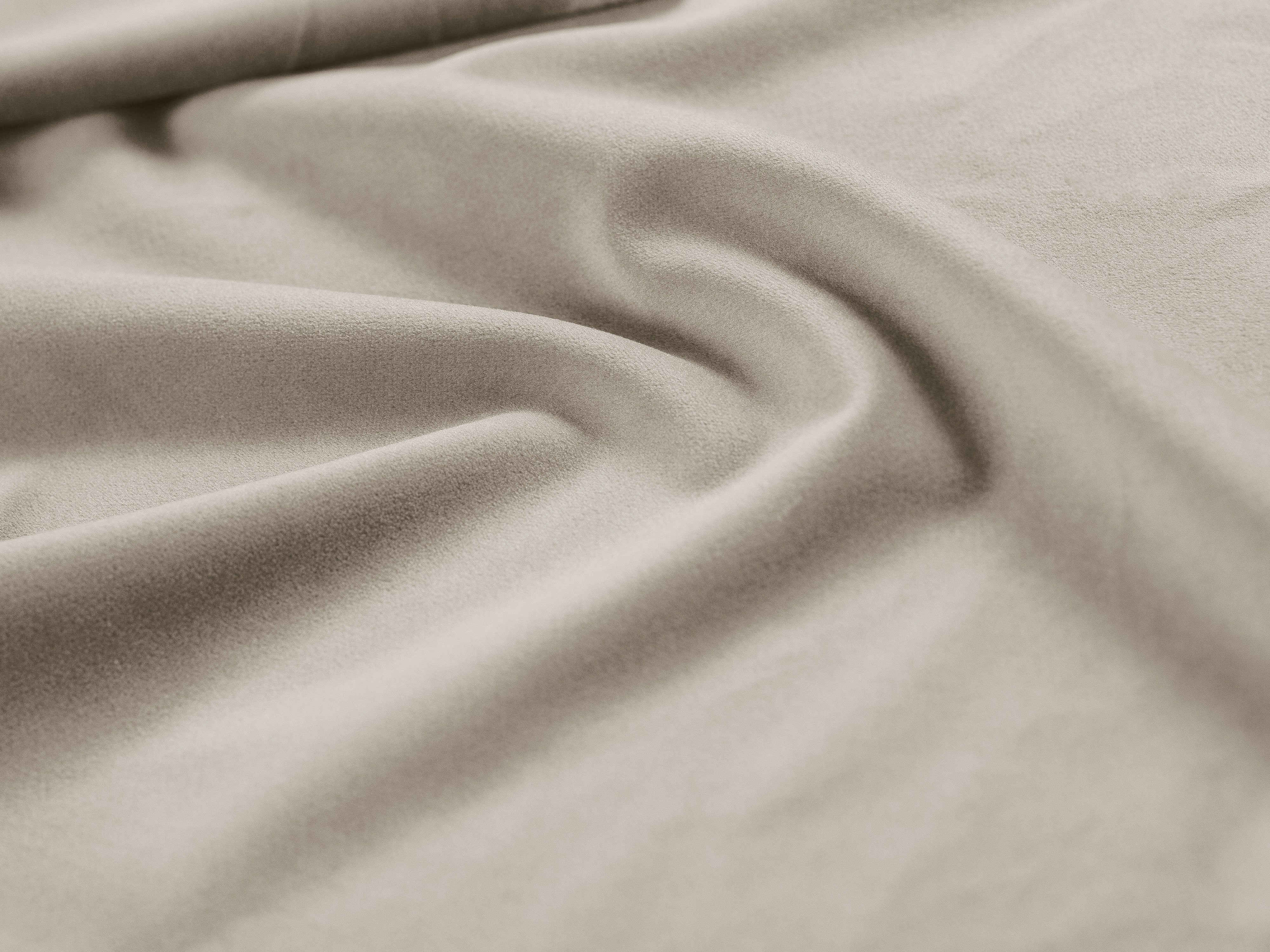 Sofa aus Samt 3-sitzig DAPHNE hellbeige