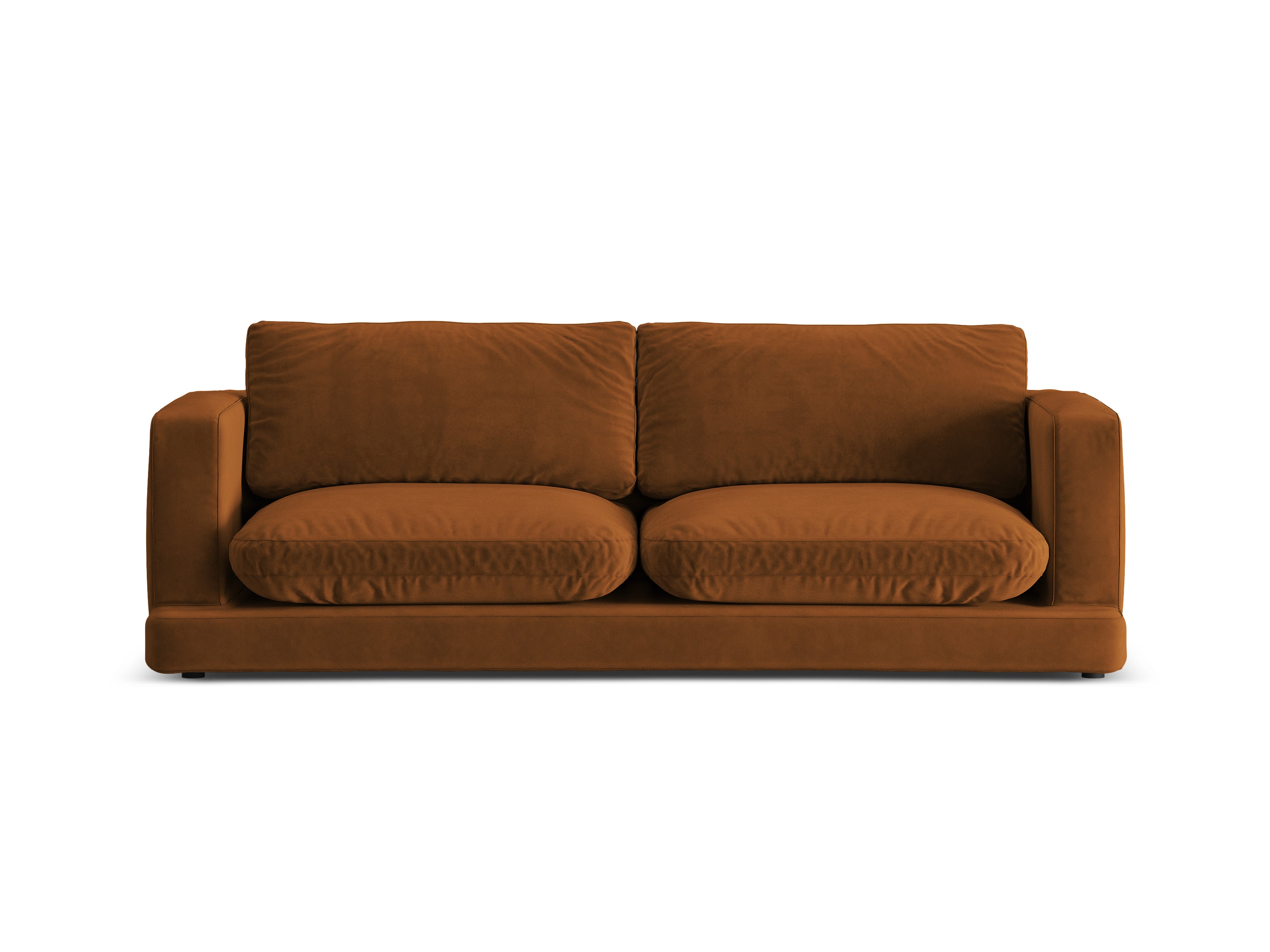Velvet 3-Seater Sofa DAPHNE Copper