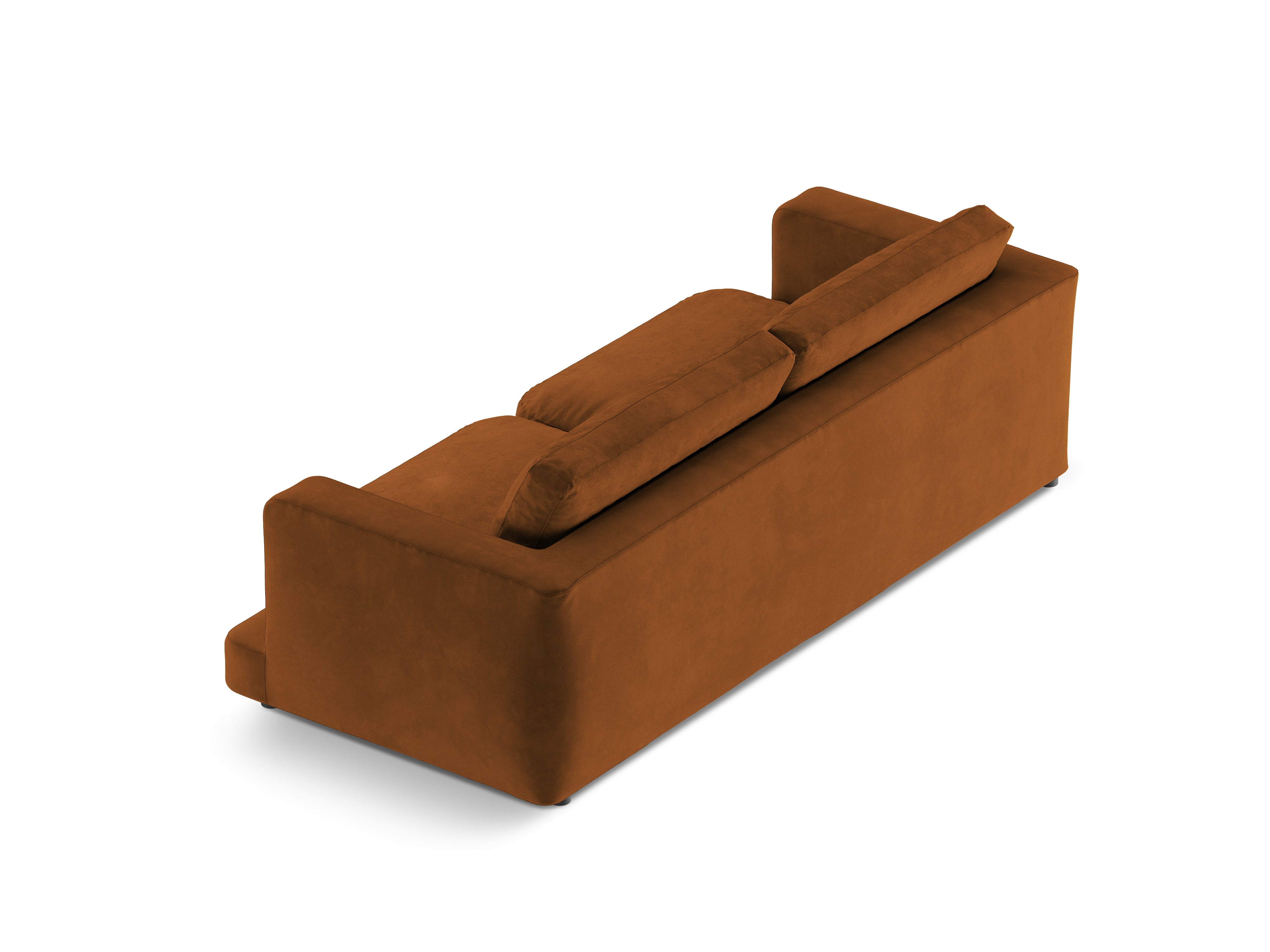 Velvet 3-Seater Sofa DAPHNE Copper