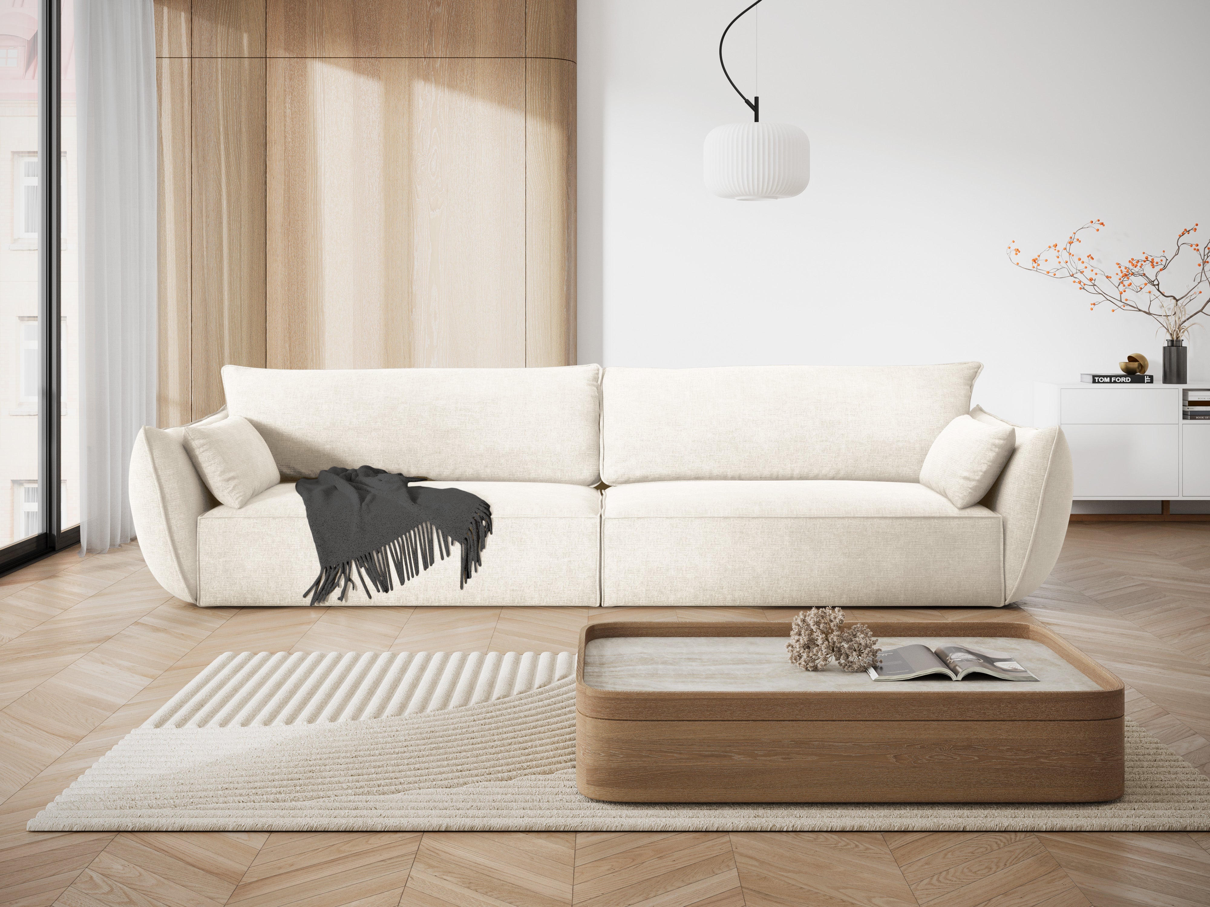 Sofa im Sofa-Stoff aus 4-Sitzer Vanda Light Beige
