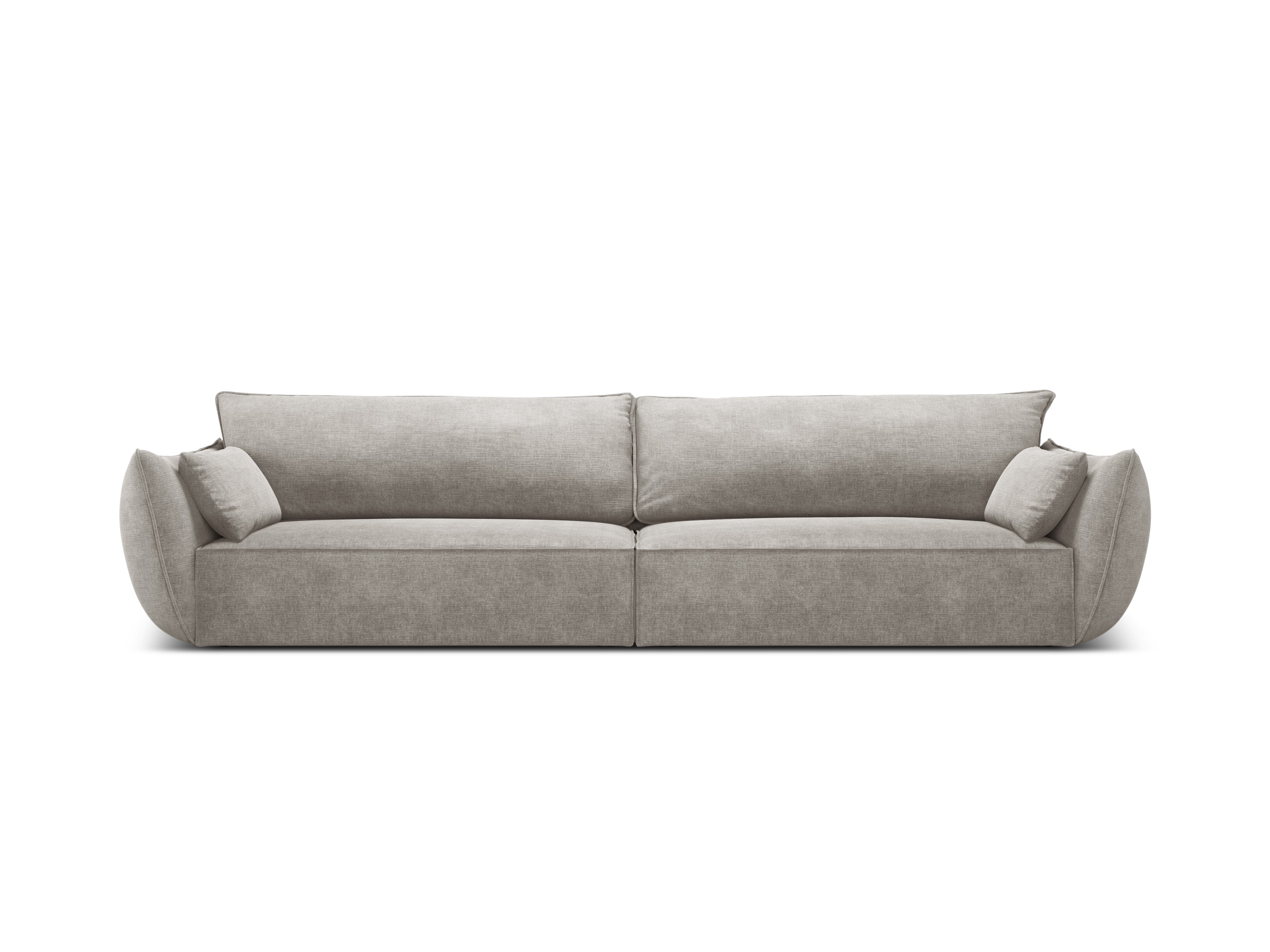 Sofa im Sofa-Stoff von 4-Personen Vanda Jasnoszary