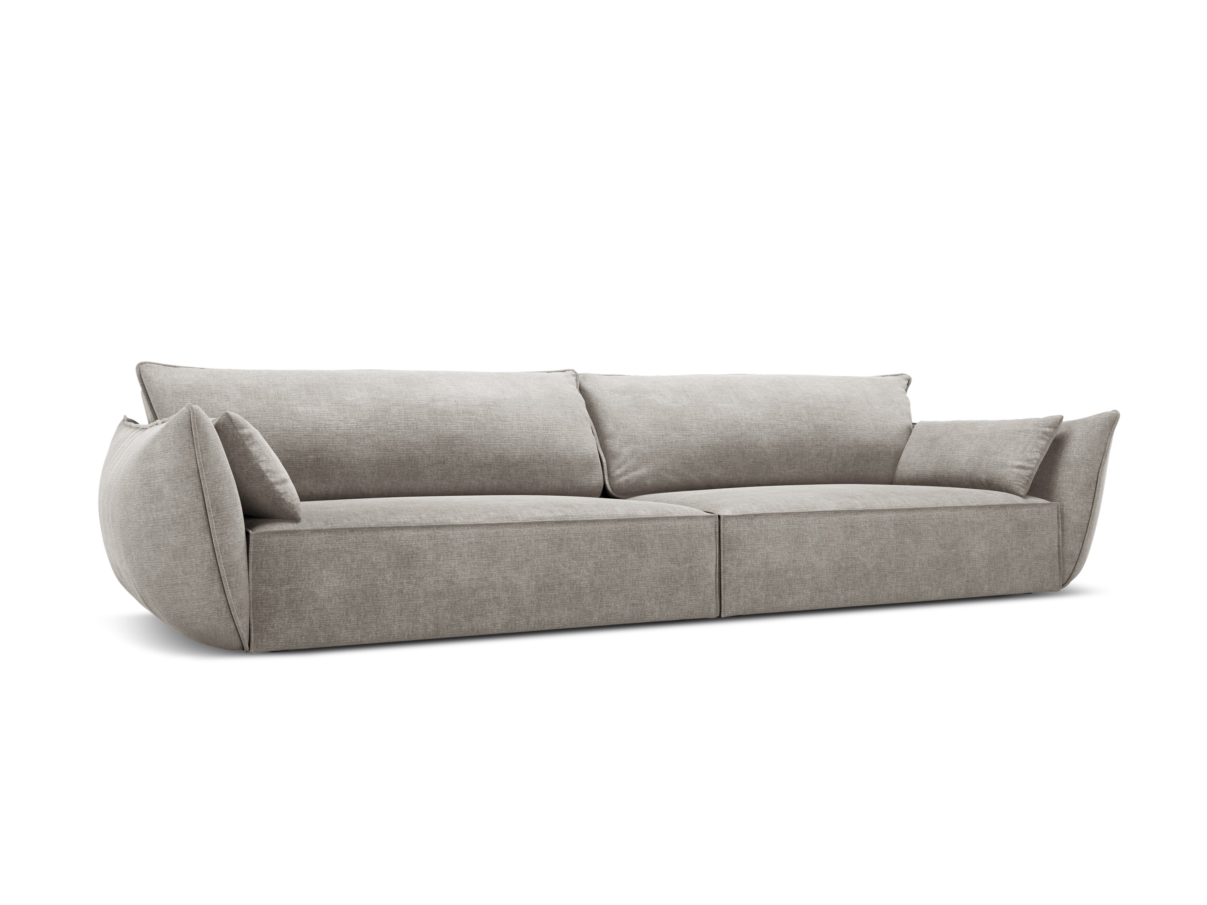 Sofa im Sofa-Stoff von 4-Personen Vanda Jasnoszary