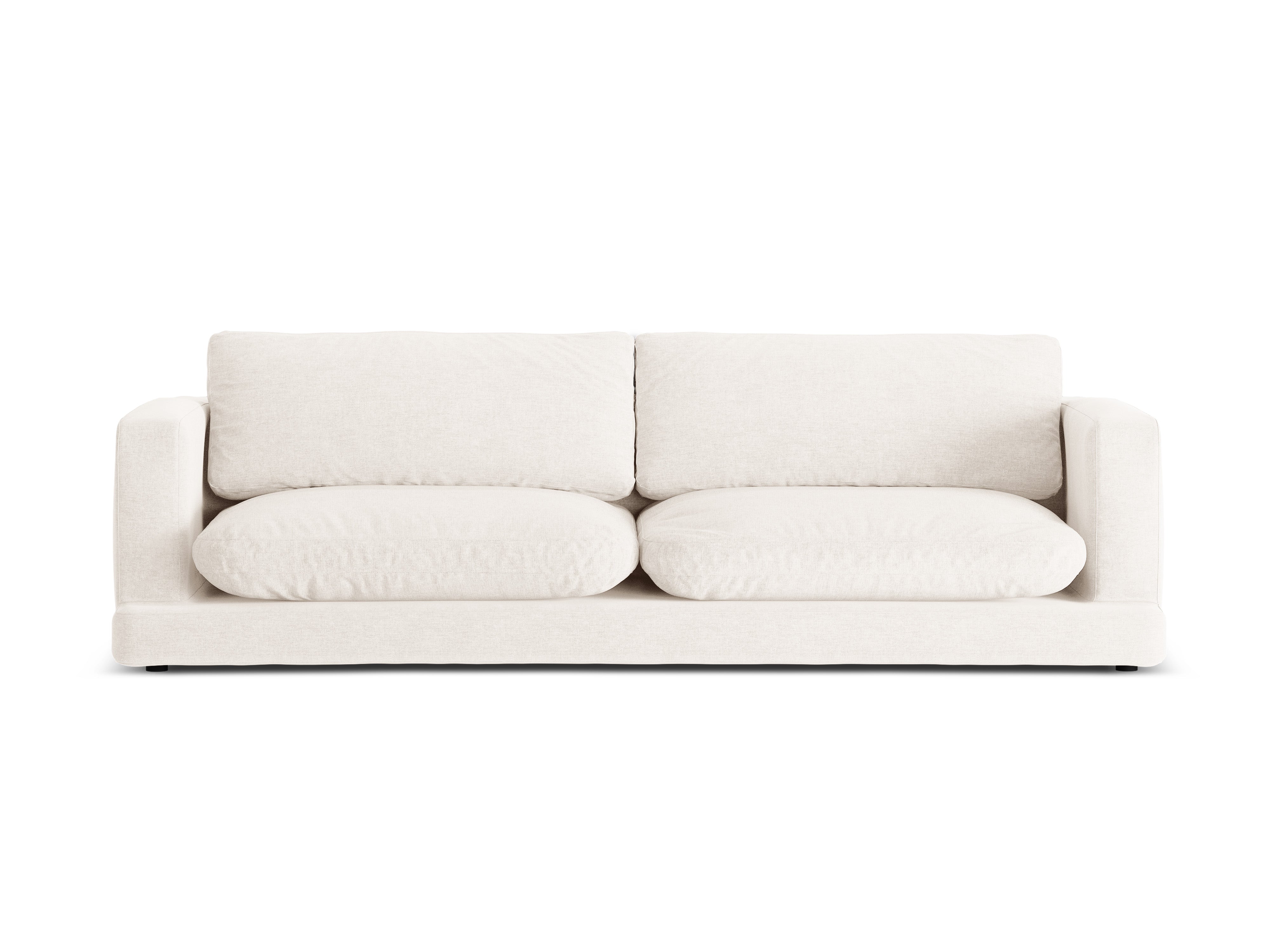 Sofa 4-sitzige DAPHNE gebrochenes weißes Chenille