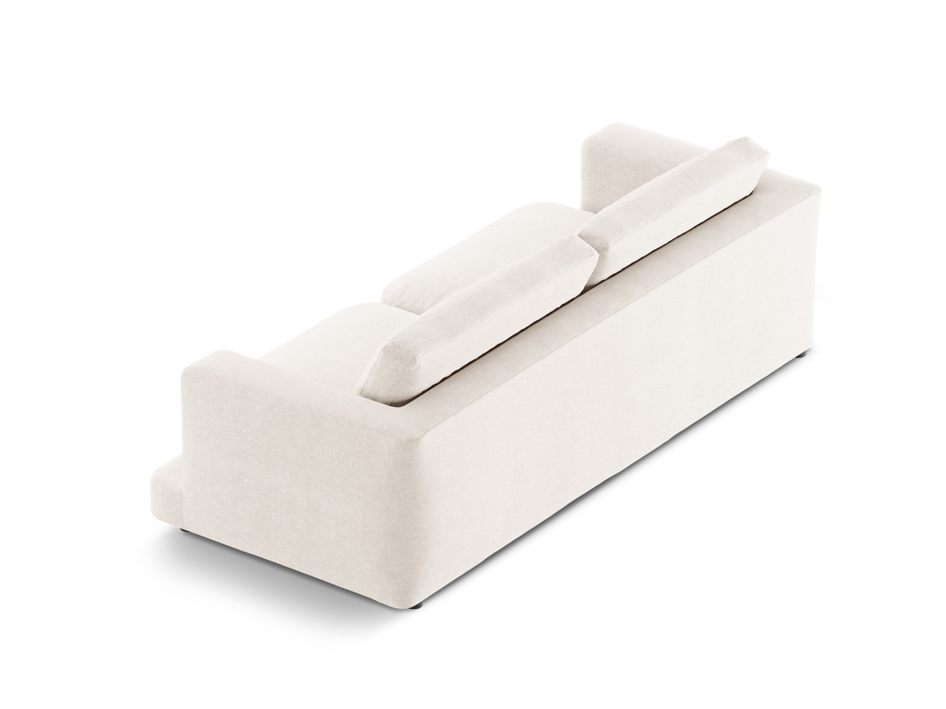 Sofa 4-sitzige DAPHNE gebrochenes weißes Chenille
