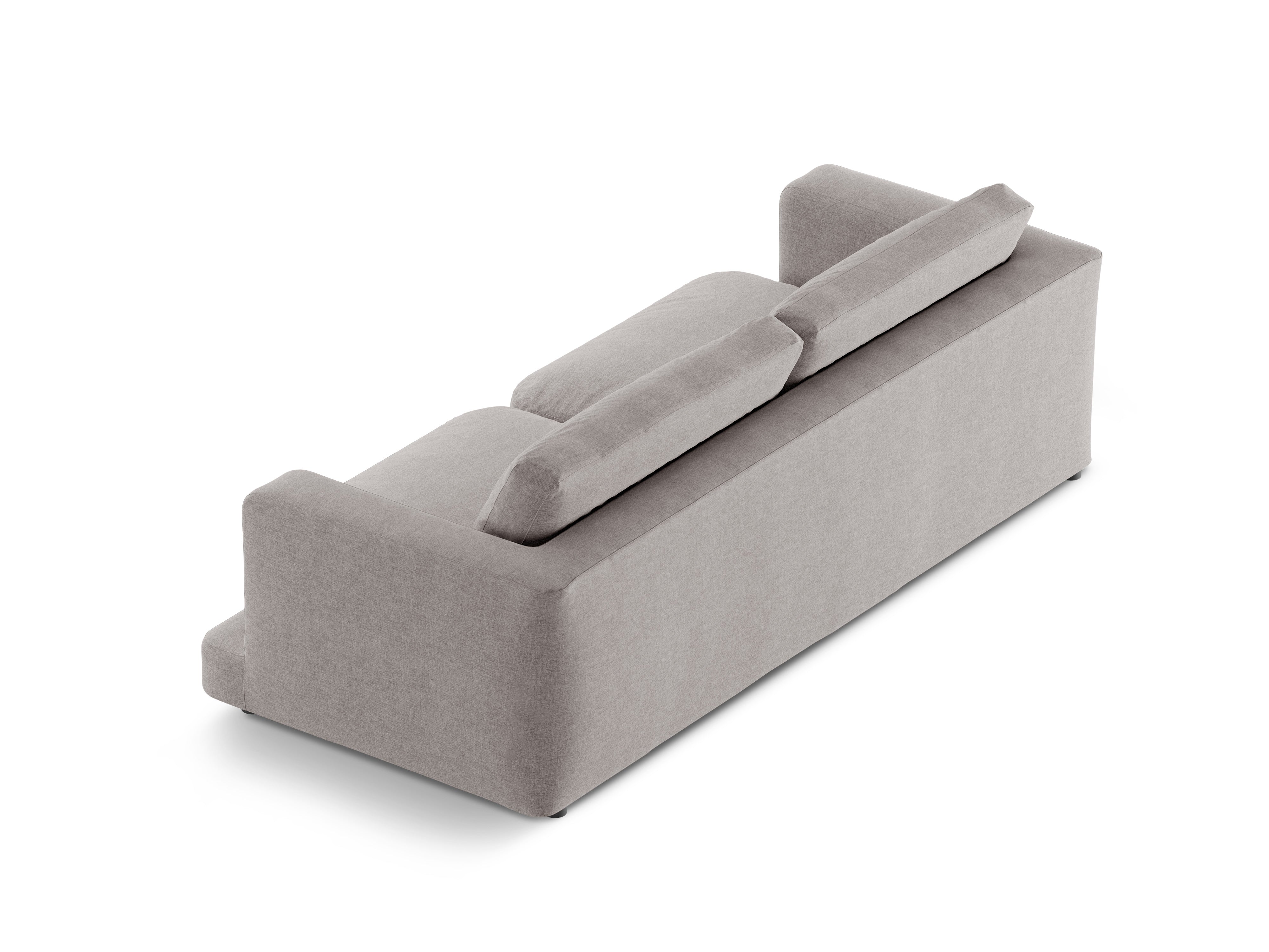 Sofa für 4 Personen DAPHNE warmes graues Chenille