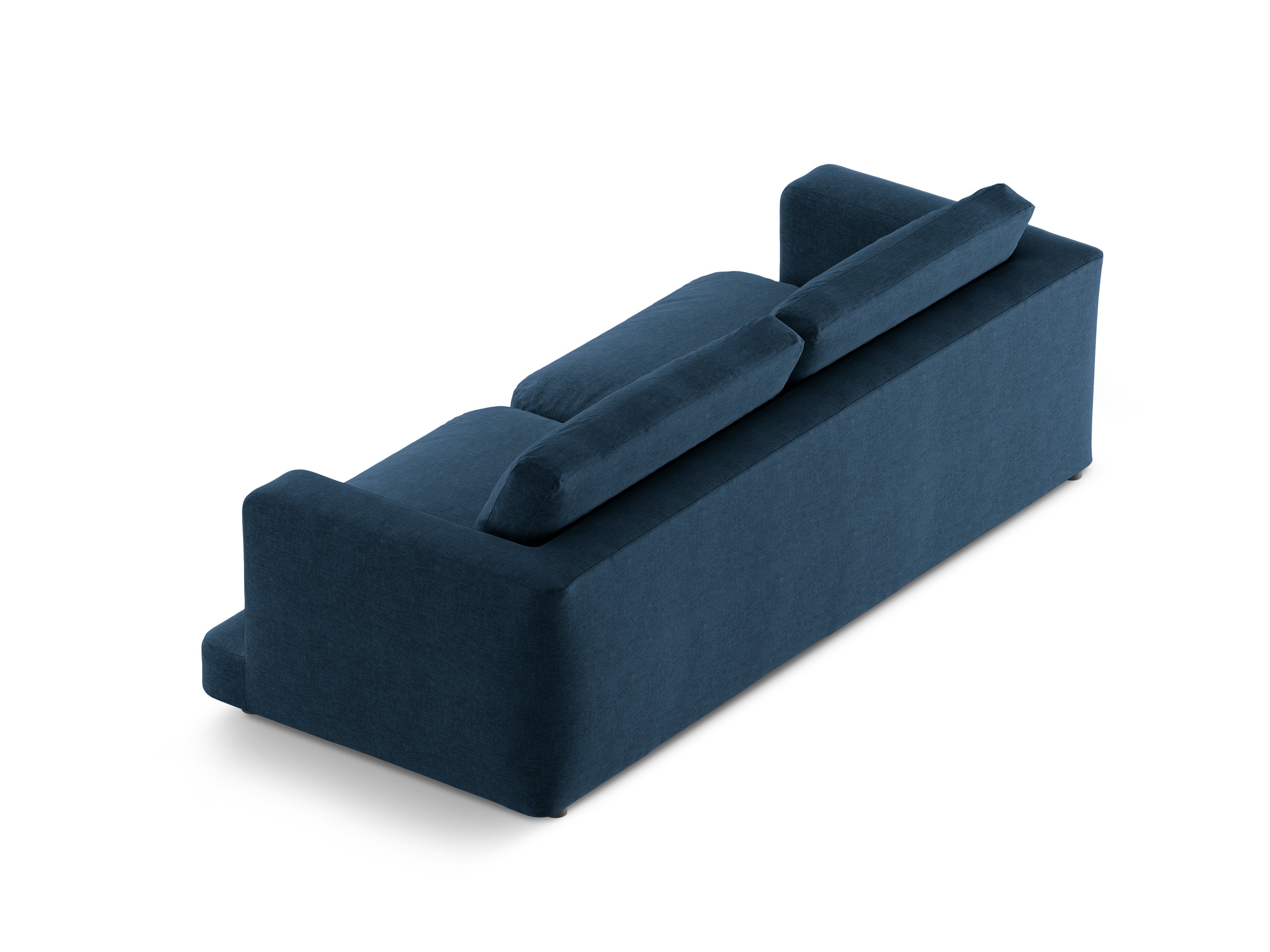 Sofa für 4 Personen DAPHNE dunkelblaues Chenille