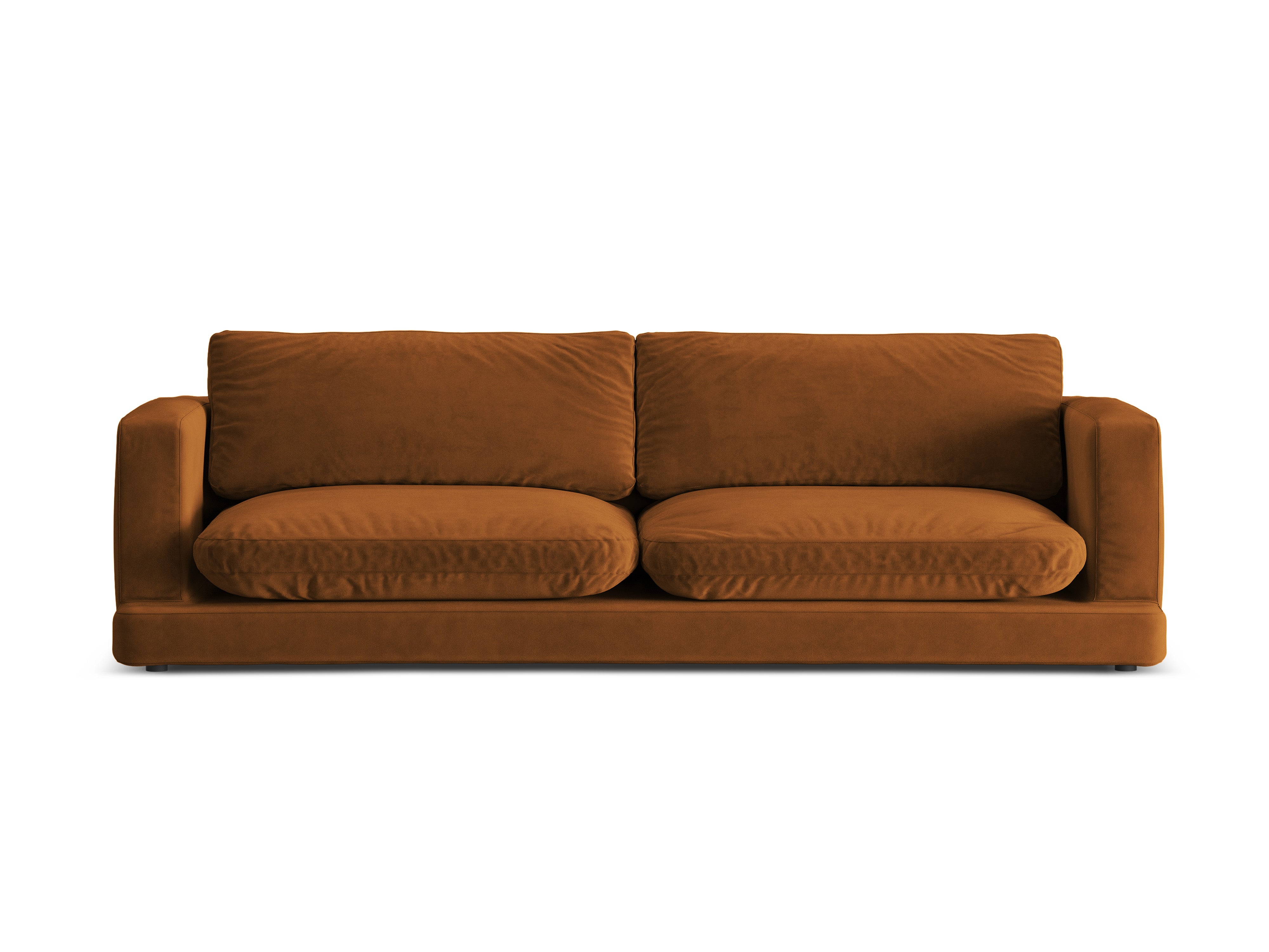 Velvet sofa for 4 people DAPHNE copper