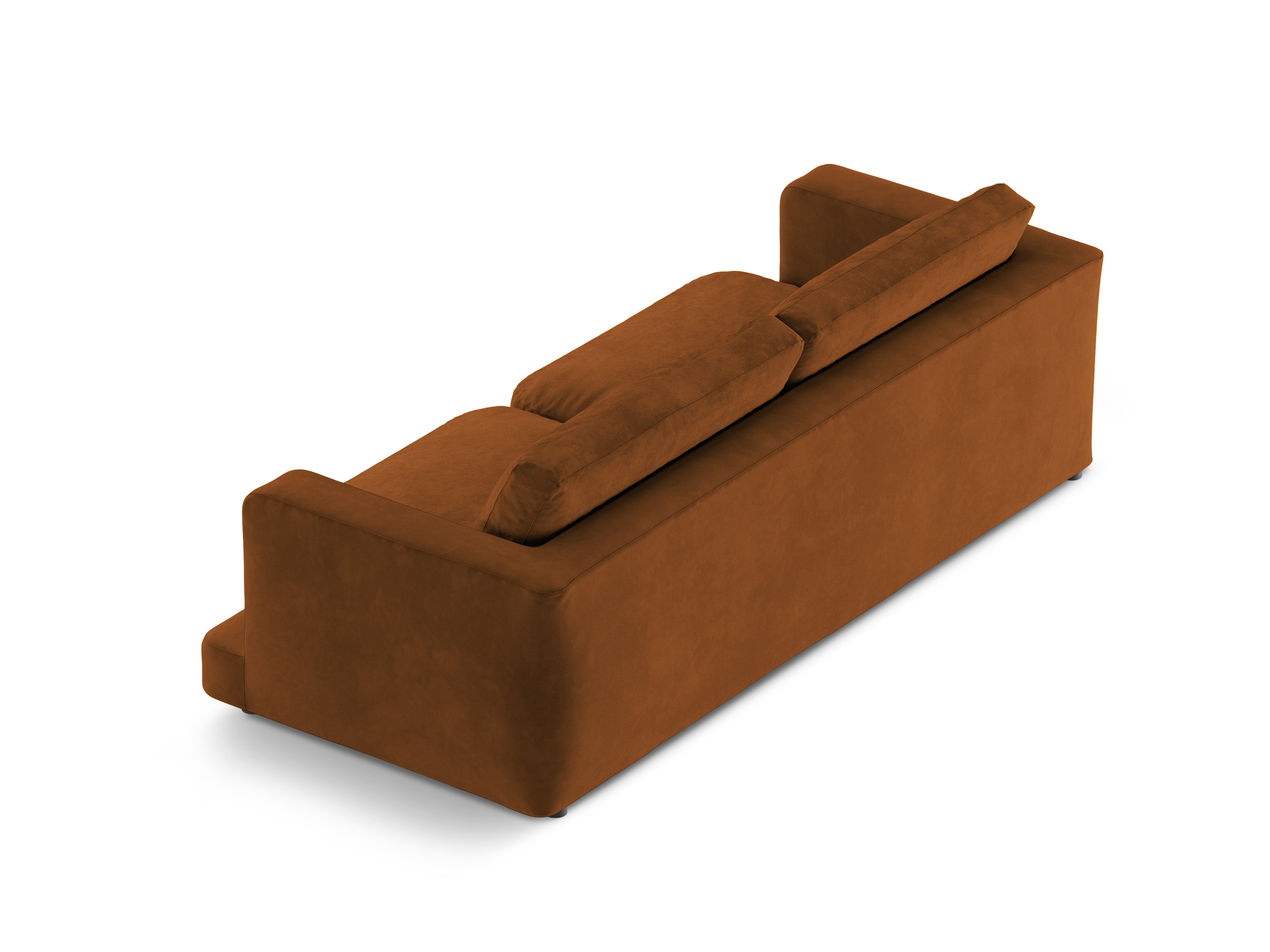Velvet sofa for 4 people DAPHNE copper