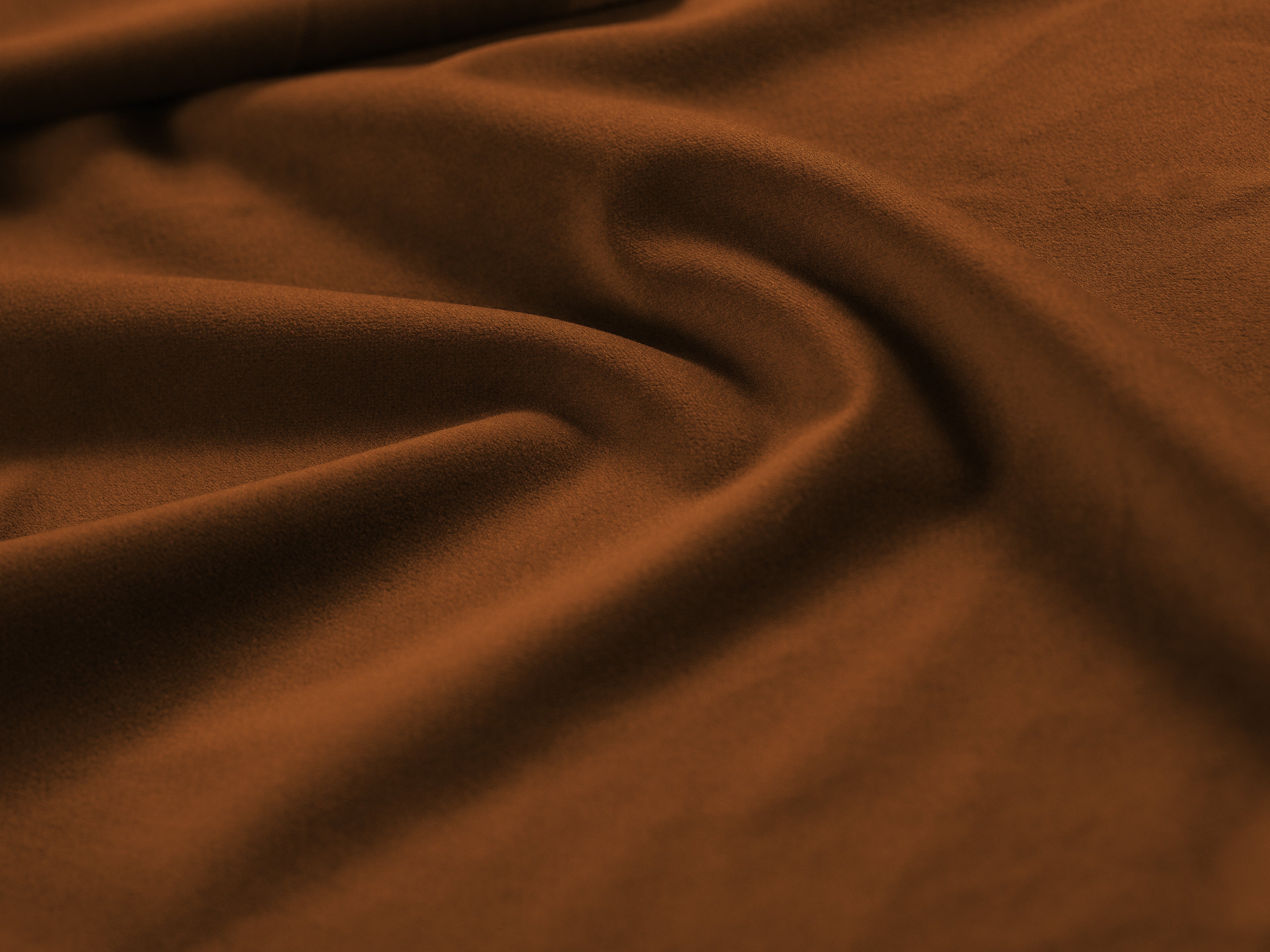 Velvet sofa for 4 people DAPHNE copper