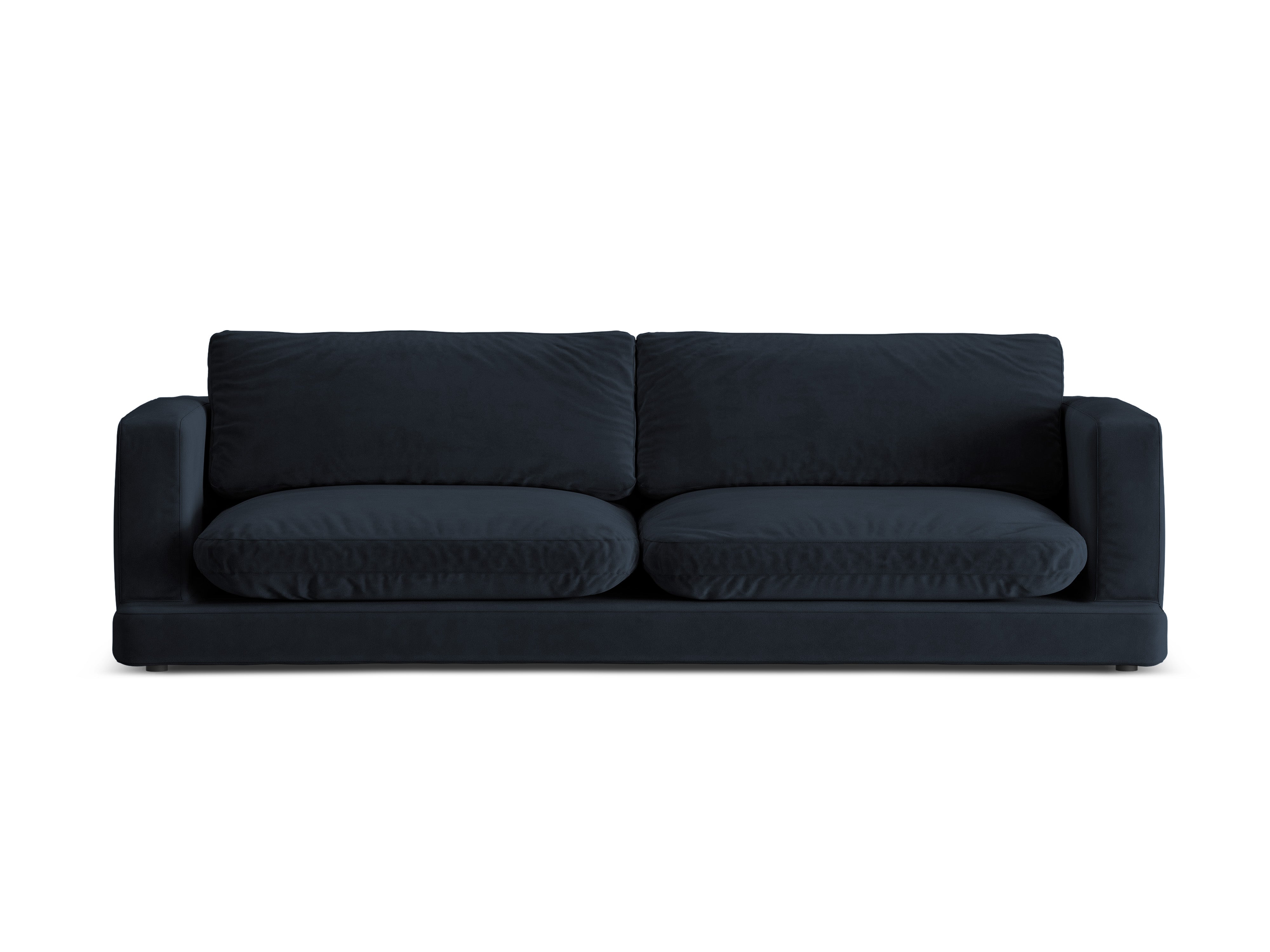 Velvet sofa for 4 people DAPHNE navy blue