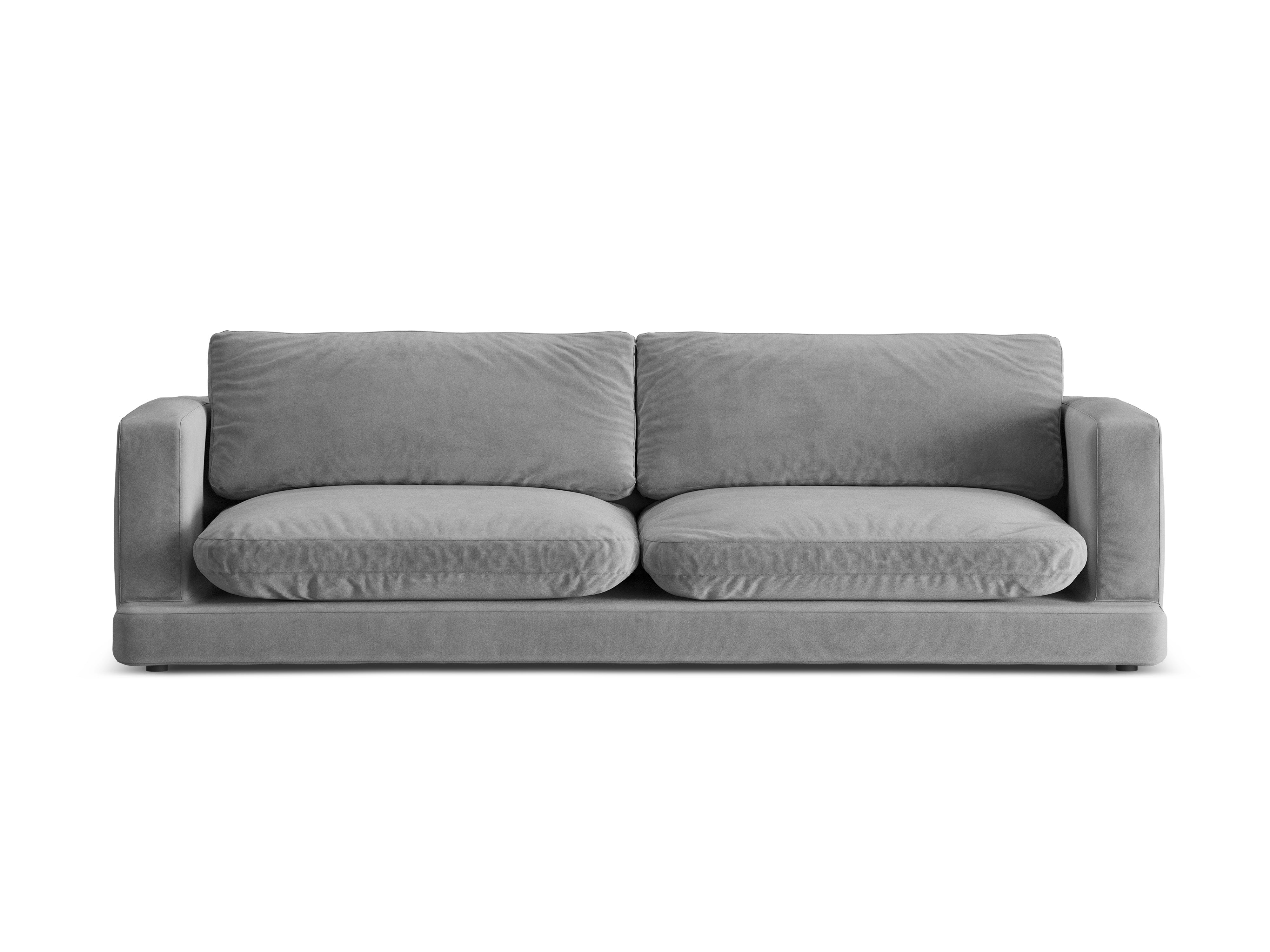 Velvet sofa for 4 people DAPHNE gray
