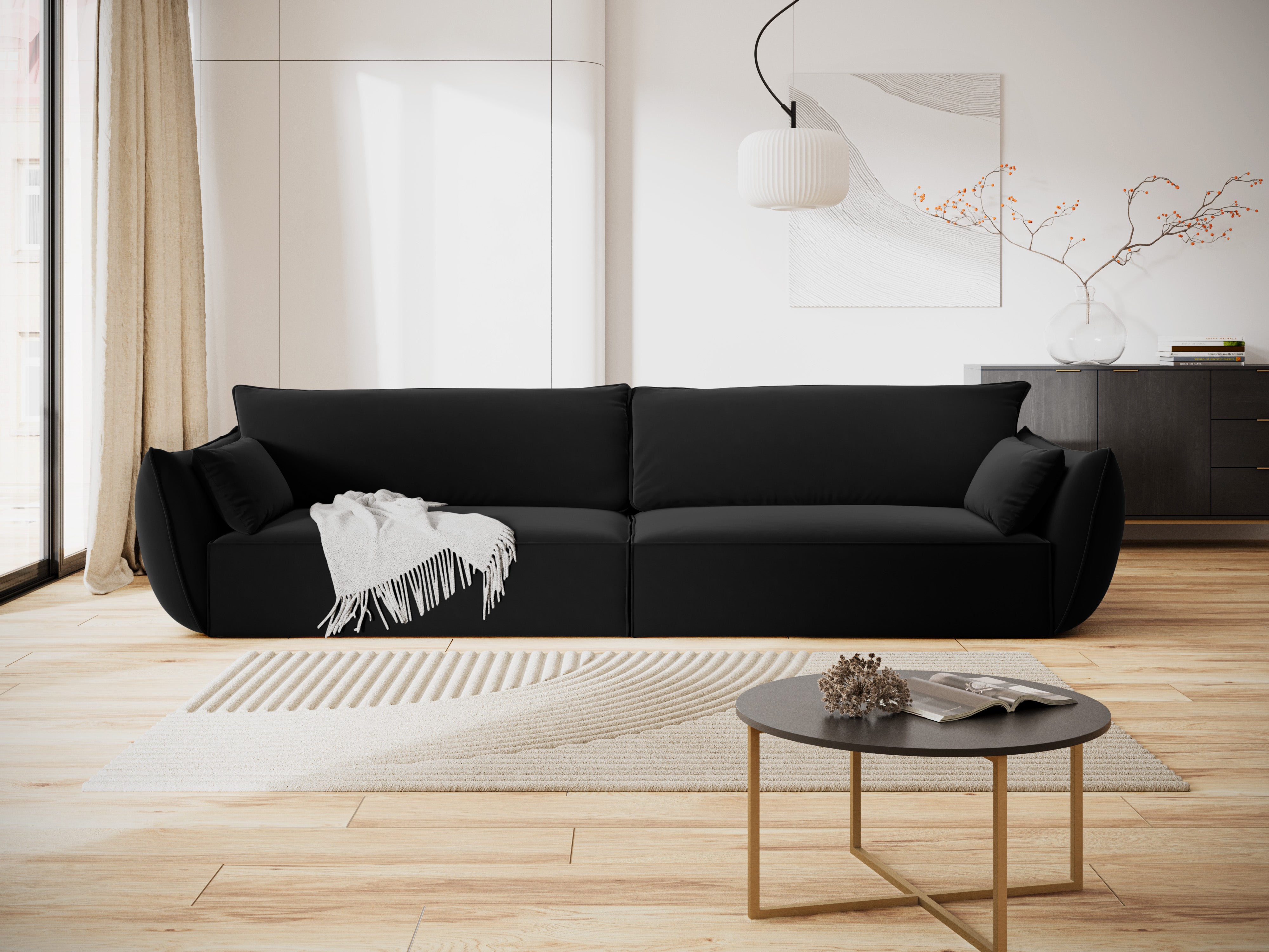 Vanda Black Vanda Velvet Sofa