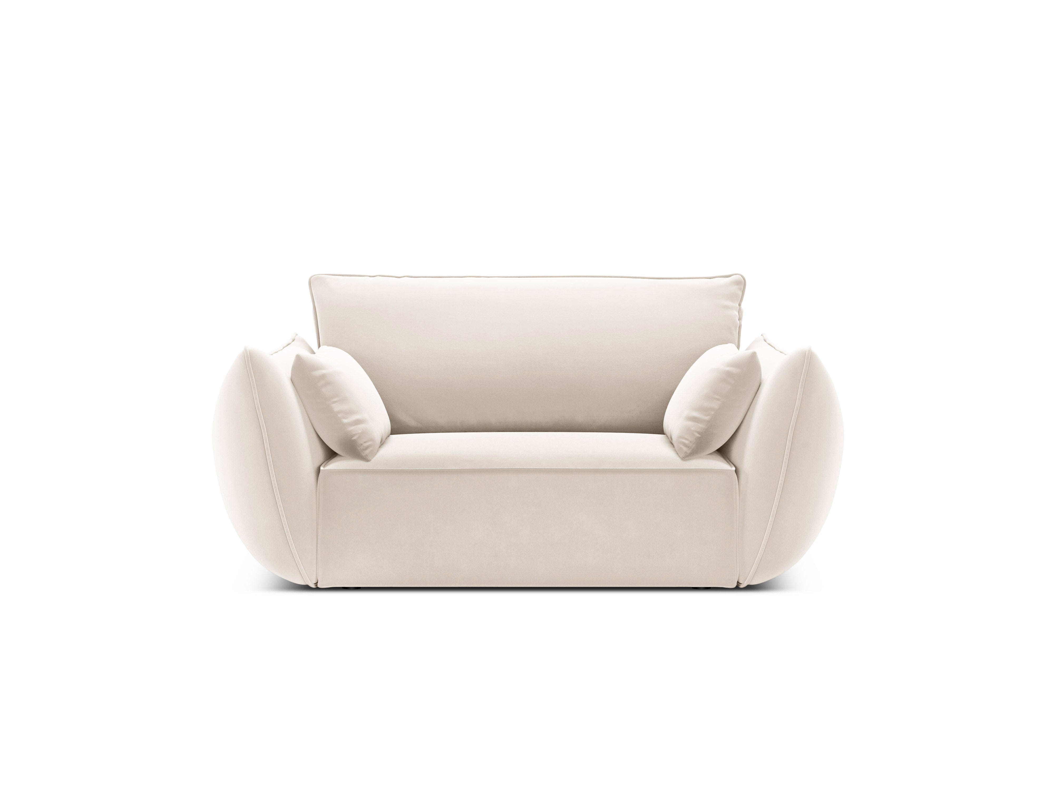 Vanda Beige Velvet -Sessel